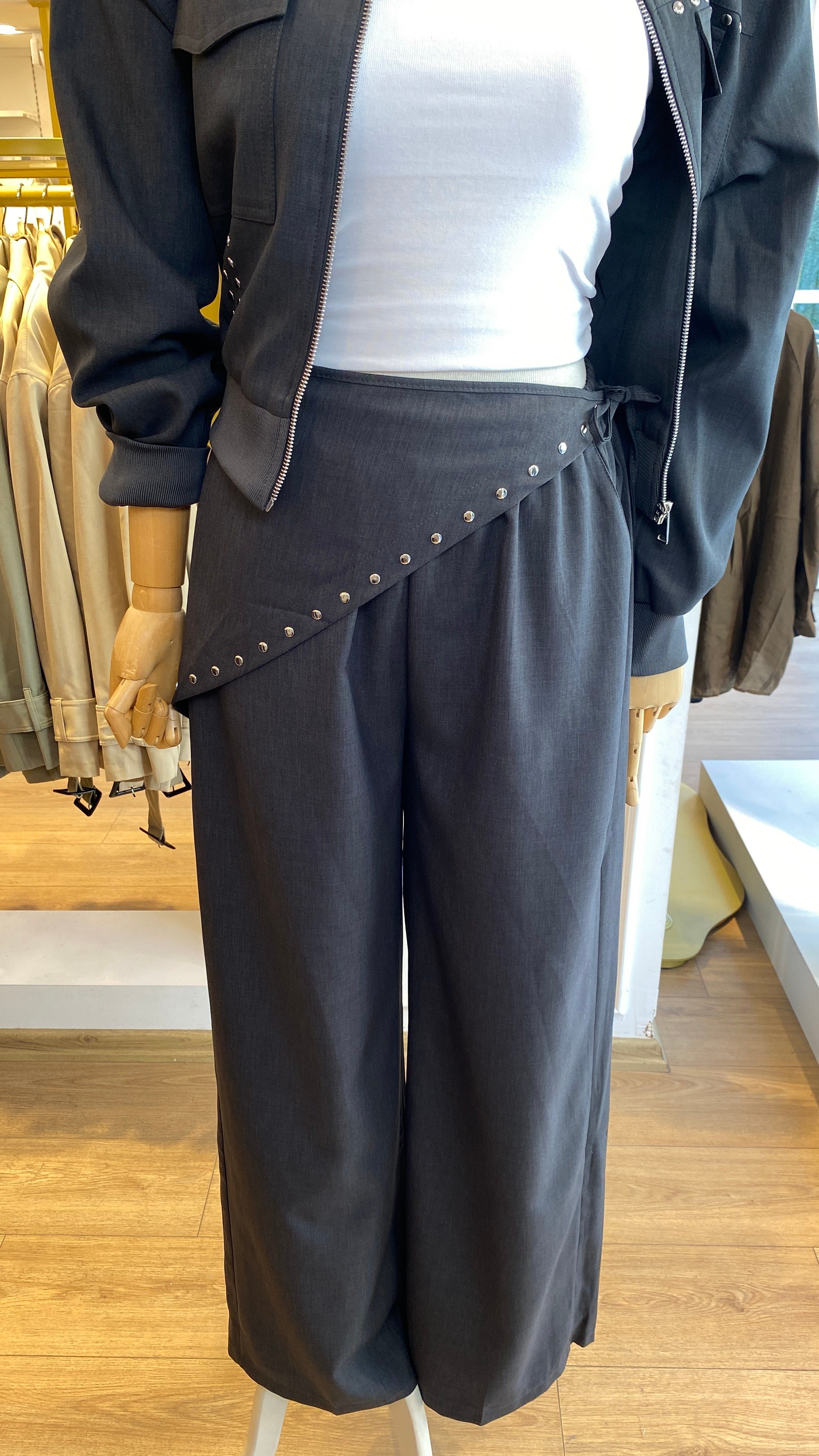 Fularlı Troklu Pantolon