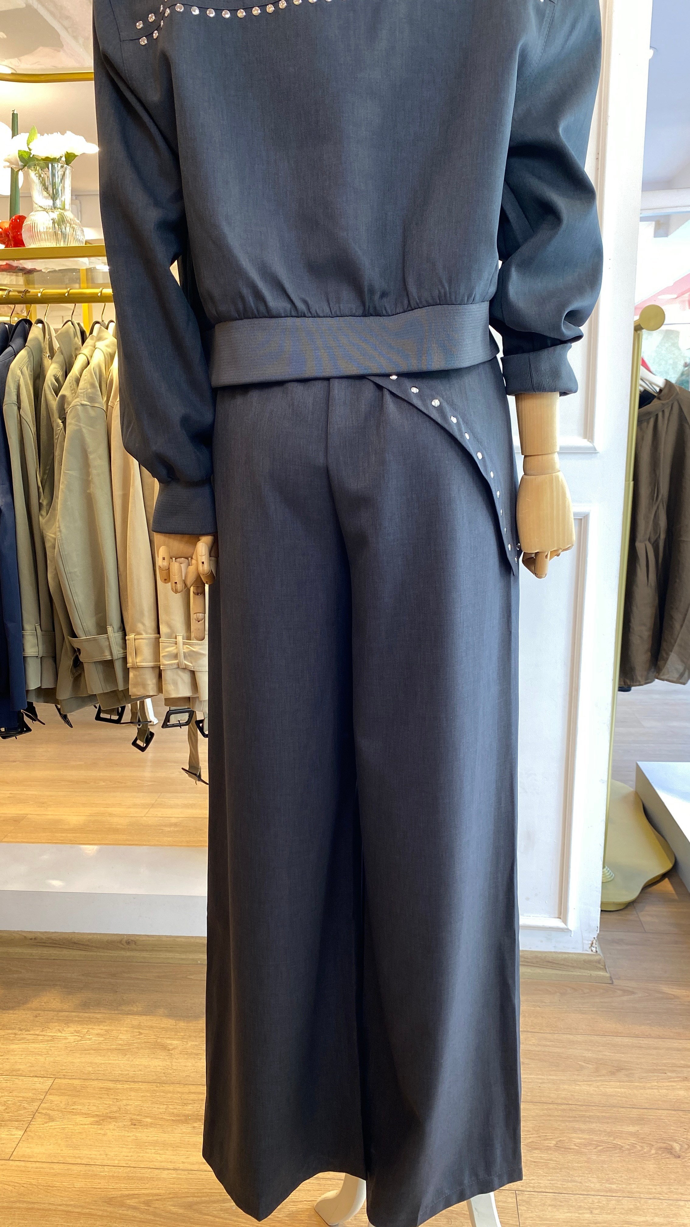 Fularlı Troklu Pantolon
