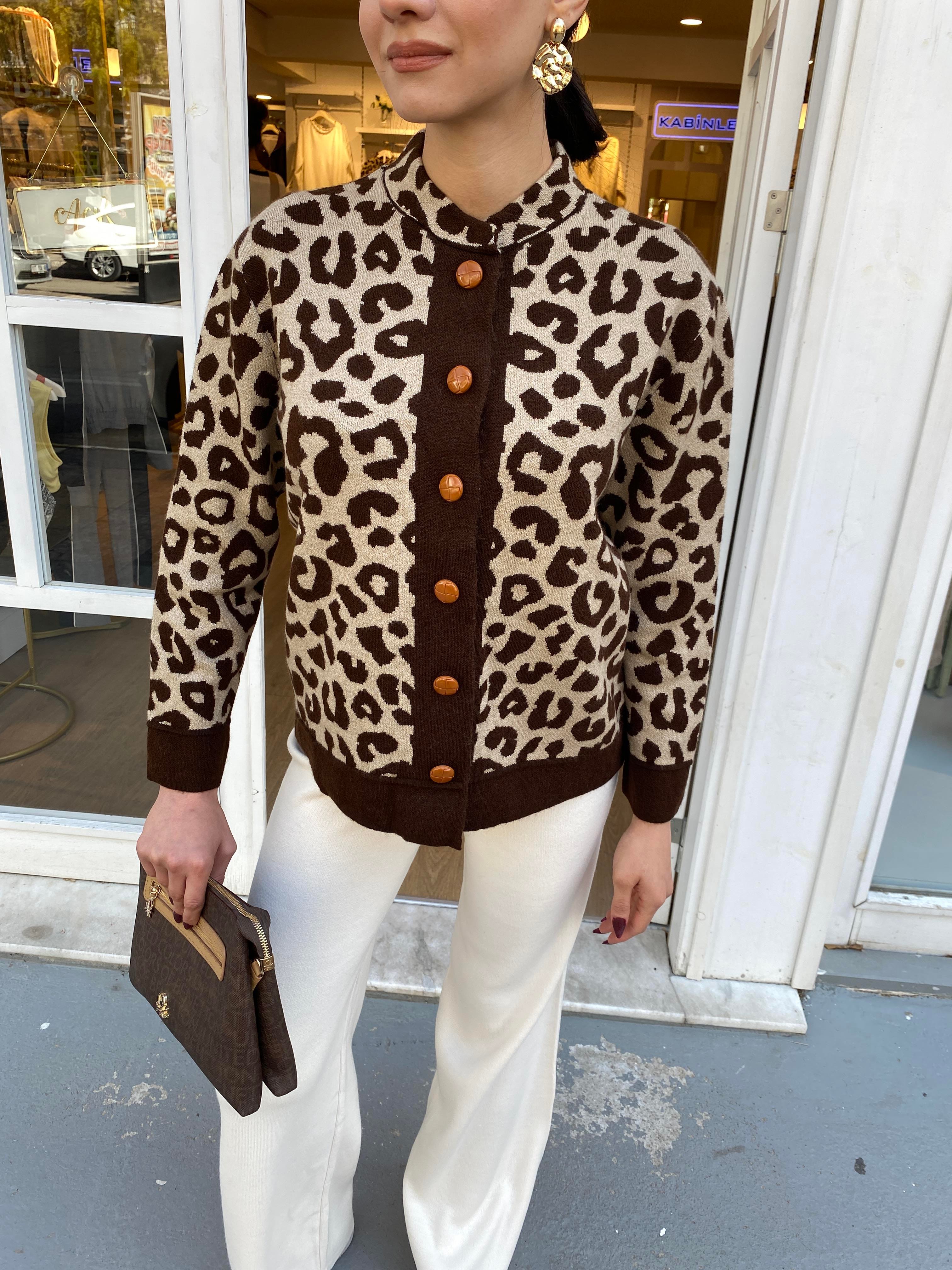 GENİŞ PATLI LEOPAR HIRKA