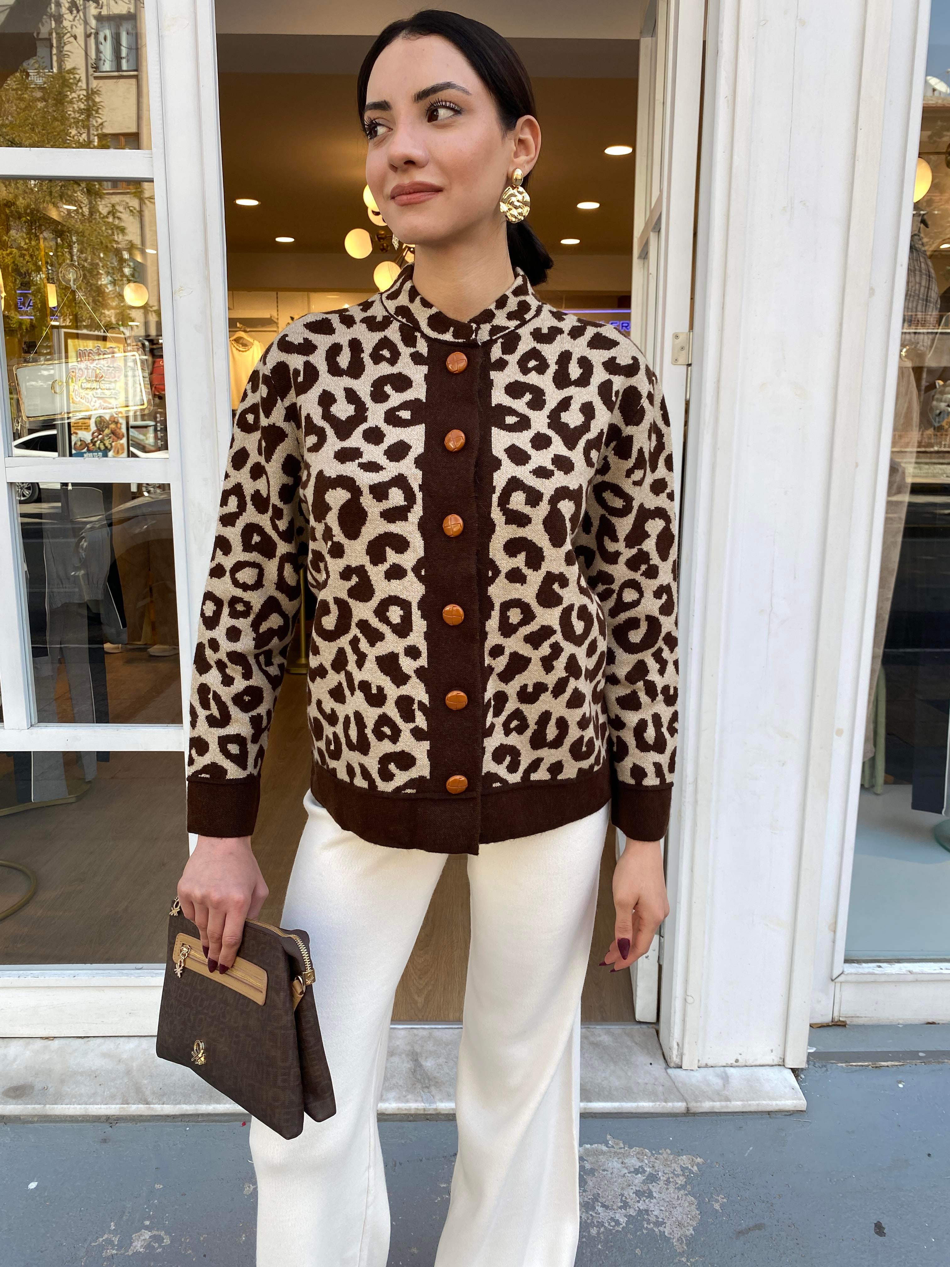 GENİŞ PATLI LEOPAR HIRKA