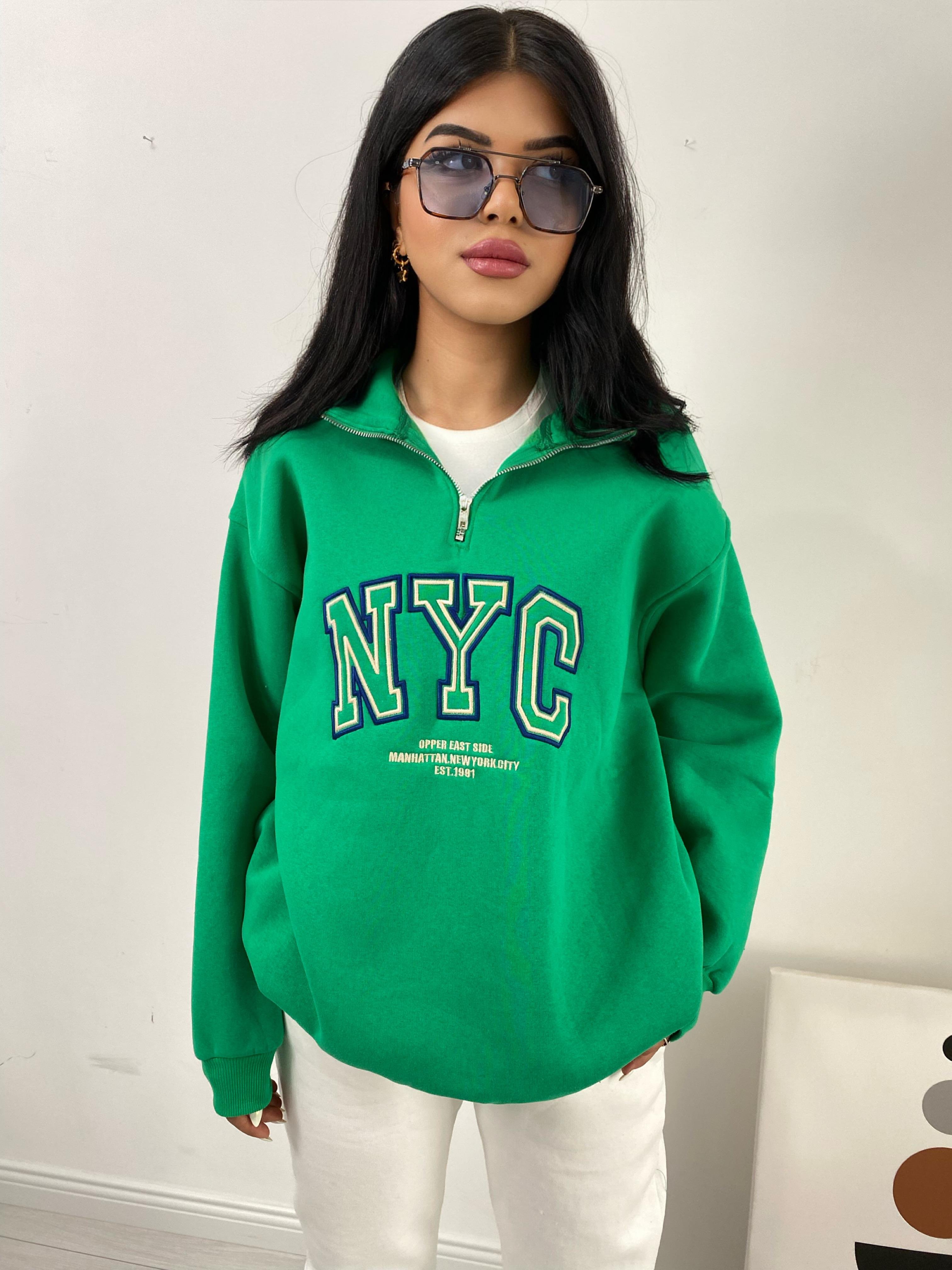 İçi Polarlı Baskılı Sweatshirt