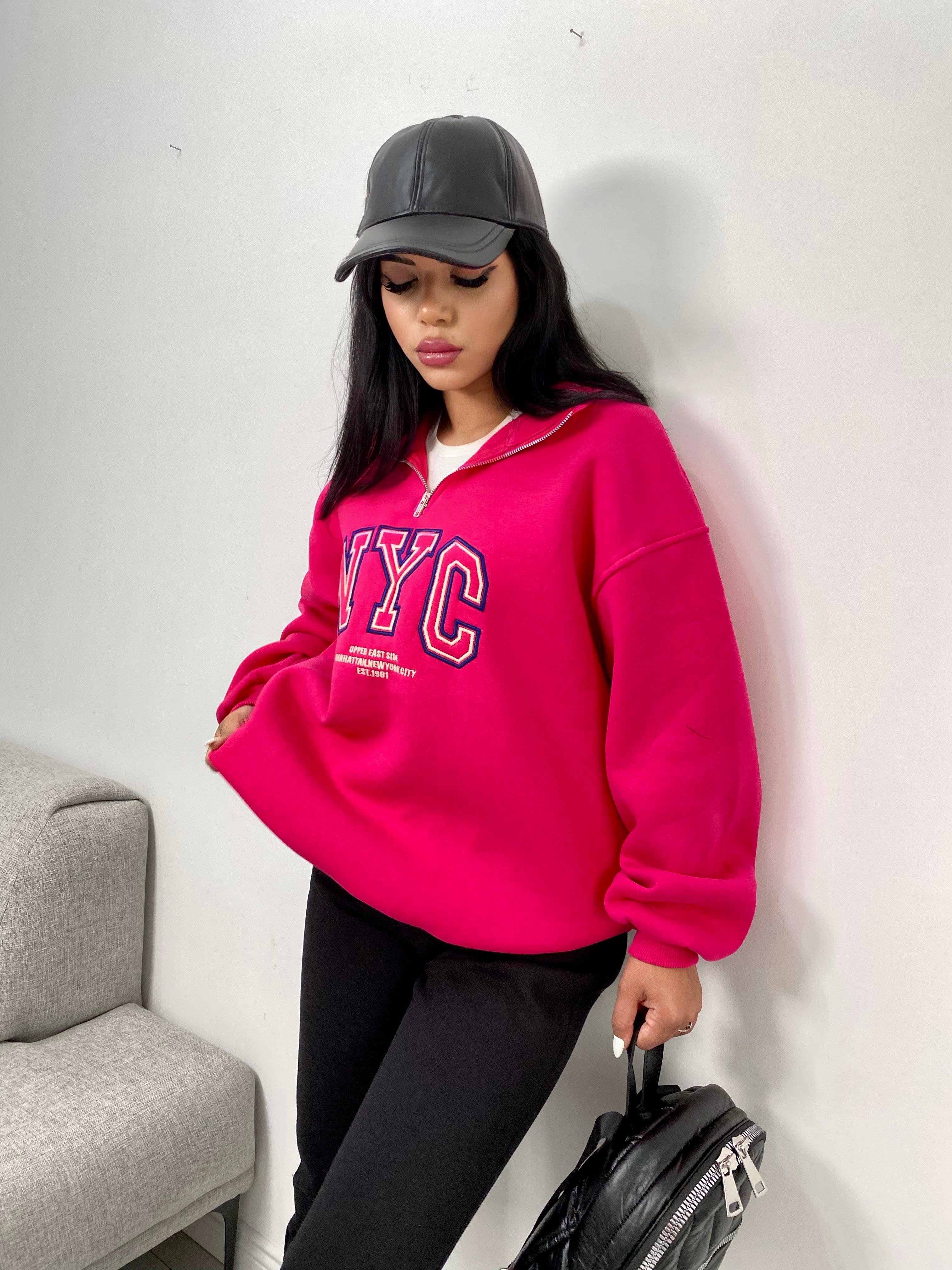 İçi Polarlı Baskılı Sweatshirt