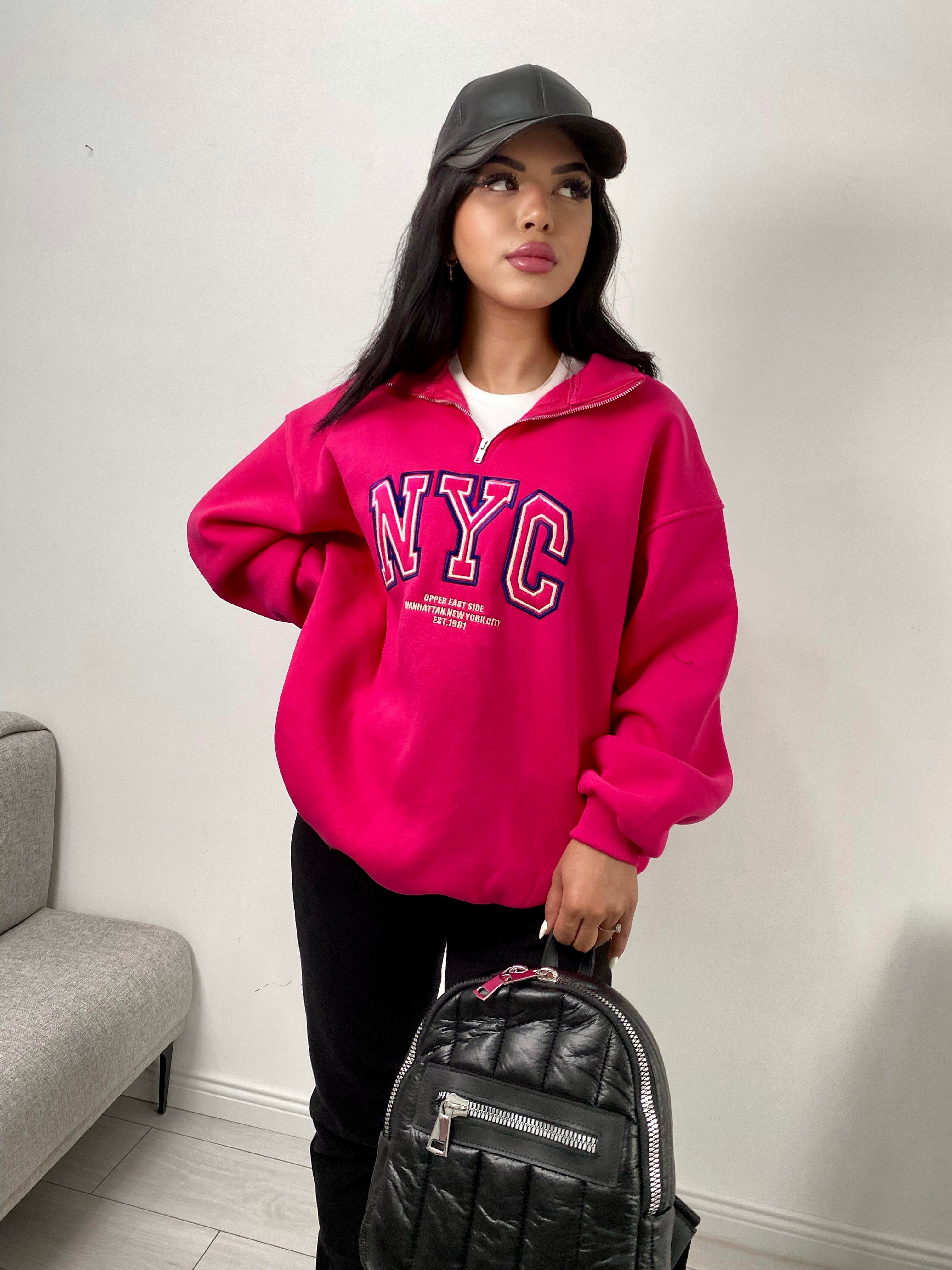 İçi Polarlı Baskılı Sweatshirt
