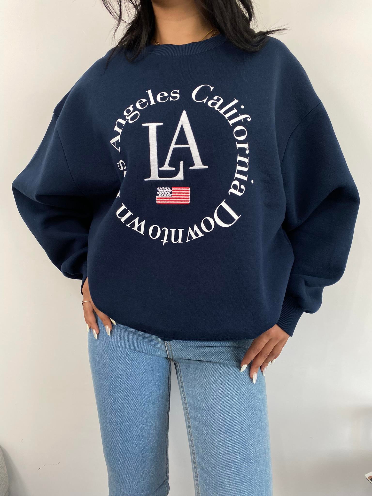 İçi Şardonlu California Baskılı Sweatshirt