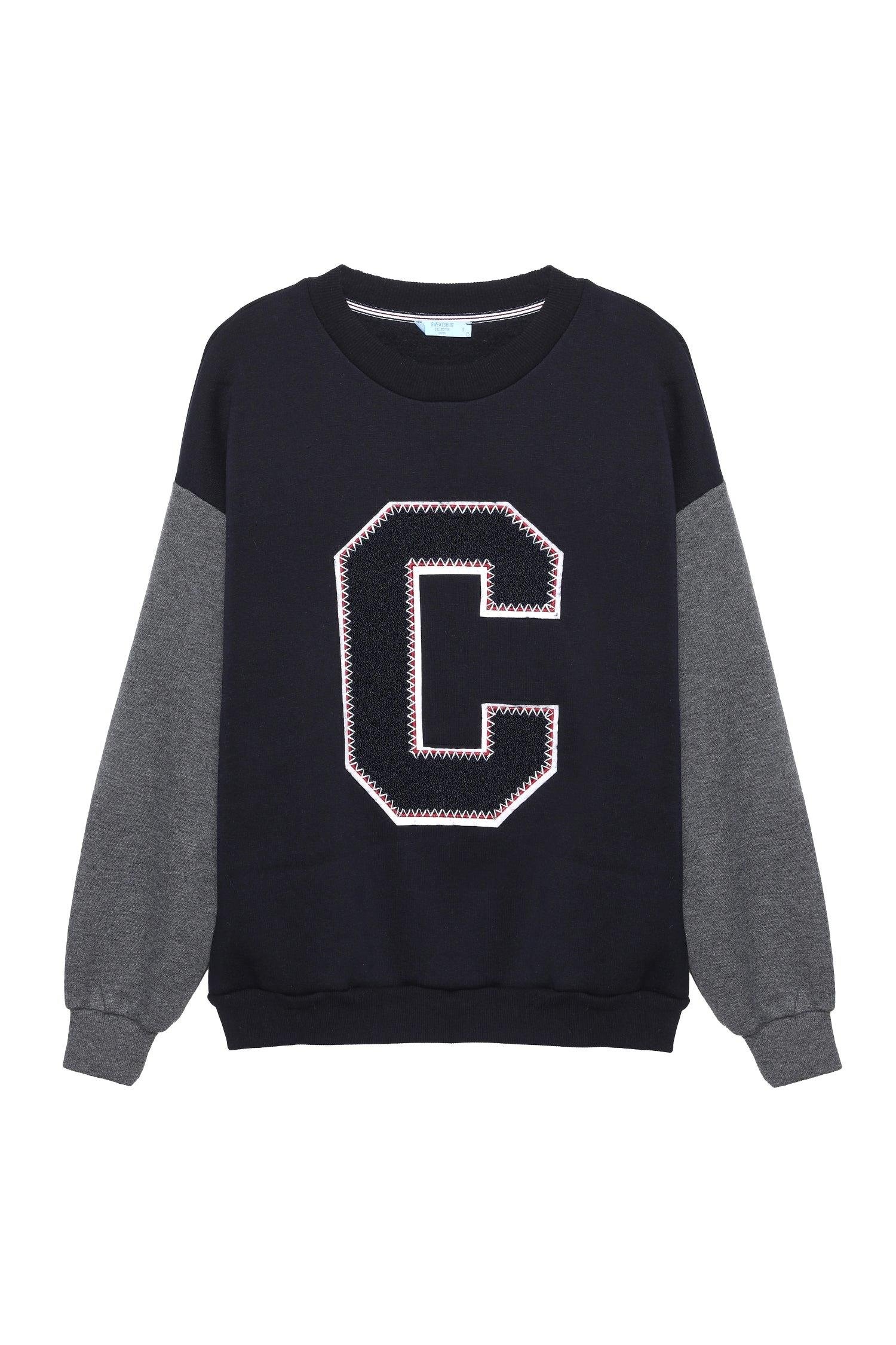 Keçe Detaylı Sweatshirt
