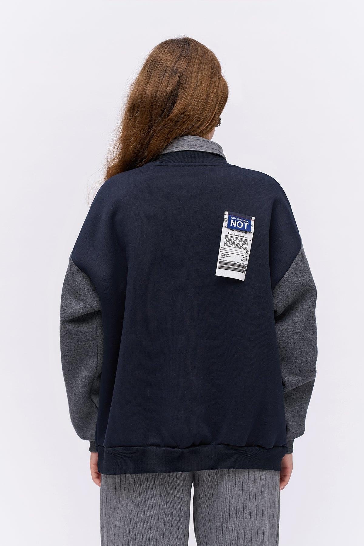 Keçe Detaylı Sweatshirt