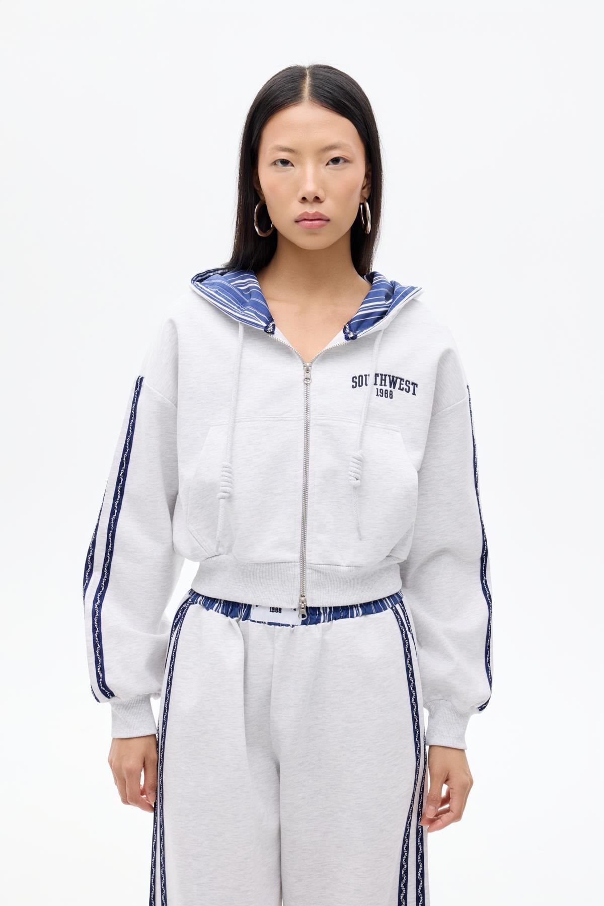 Kumaş Matchli Sweatshirt