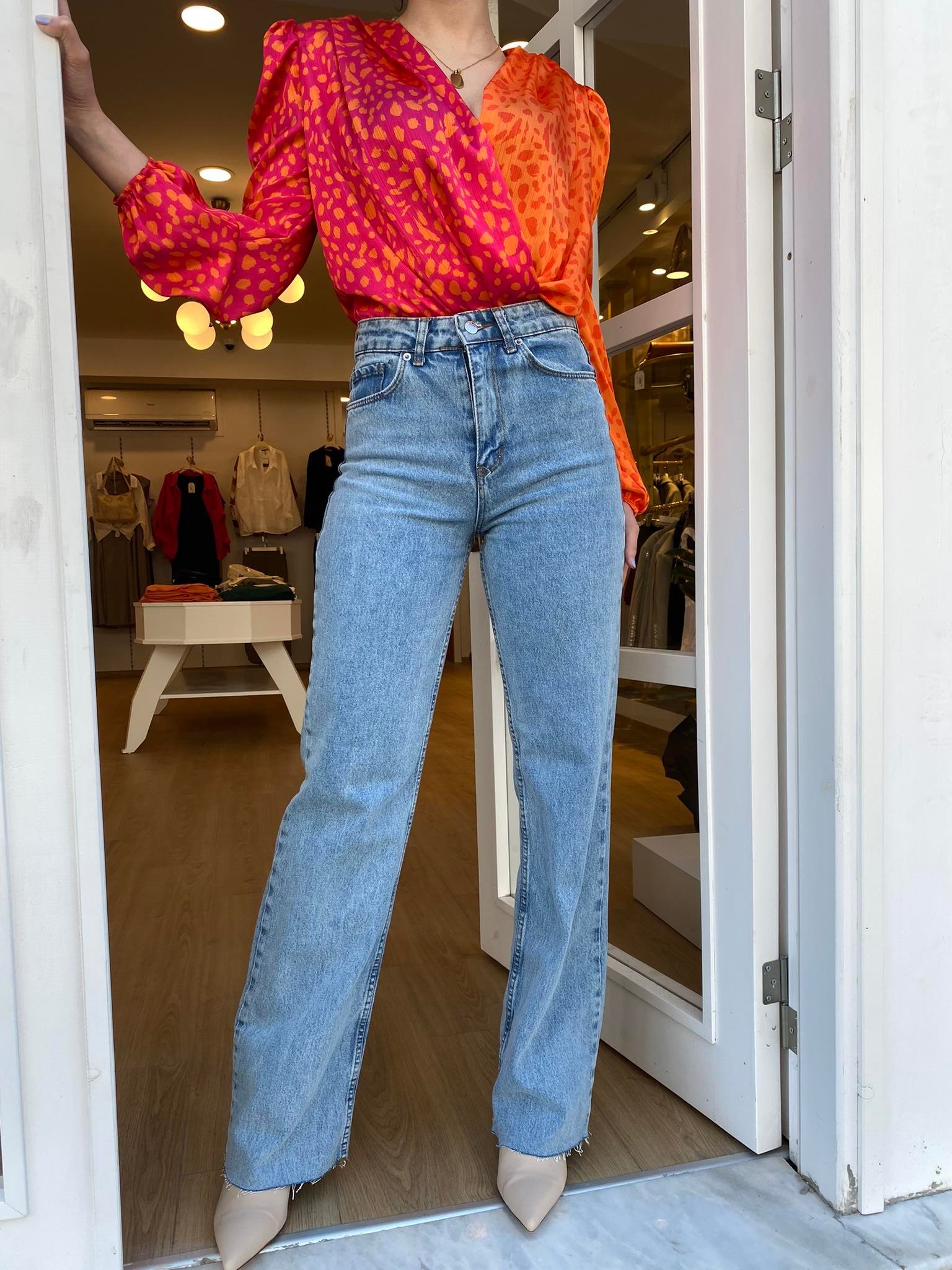 ORJİNAL PAÇA KESİK PALAZZO JEANS