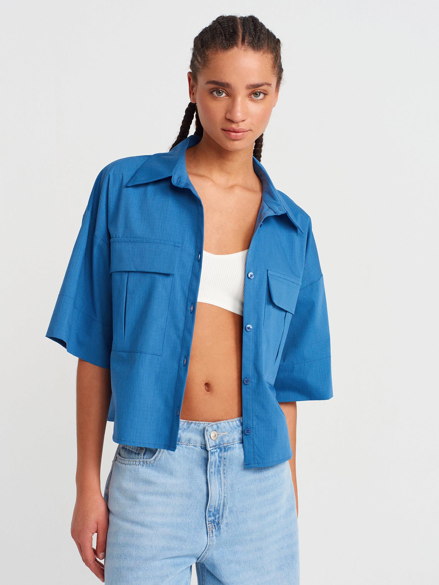 OVERSİZE CEPLİ GÖMLEK