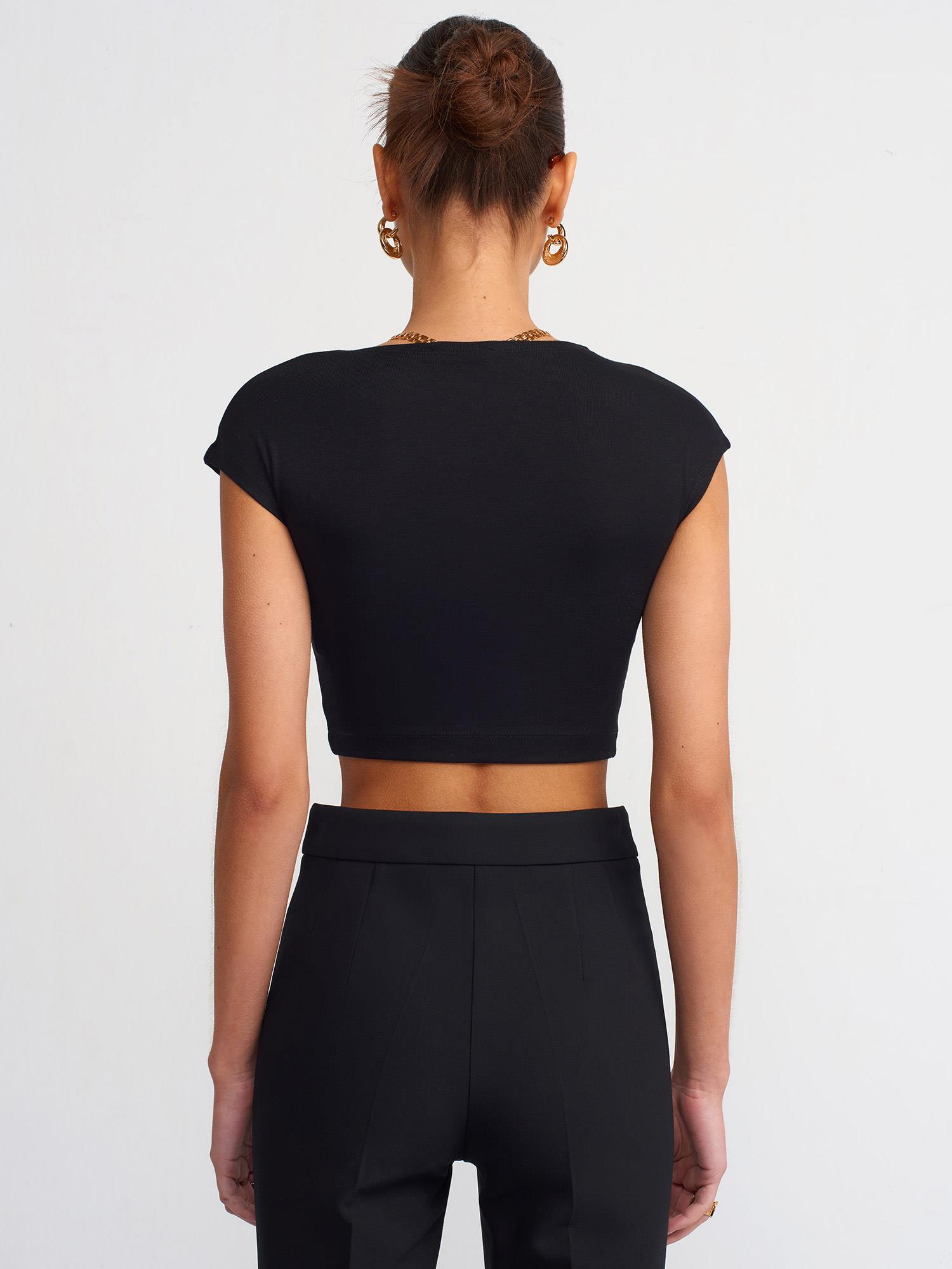 Pamuk ve Modal Karışımlı Crop Top