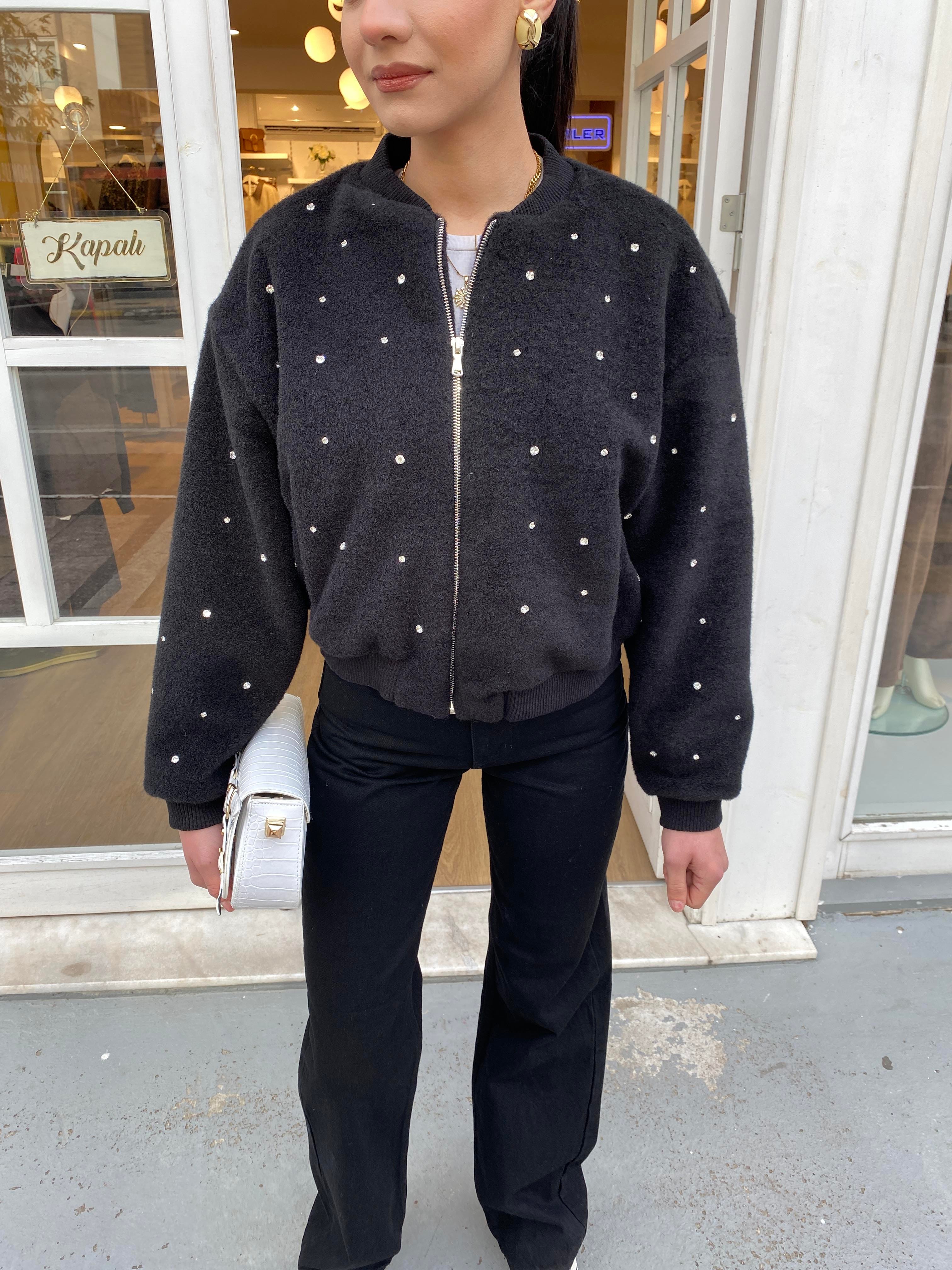 TAŞ İŞLEMELİ LÜX BOMBER