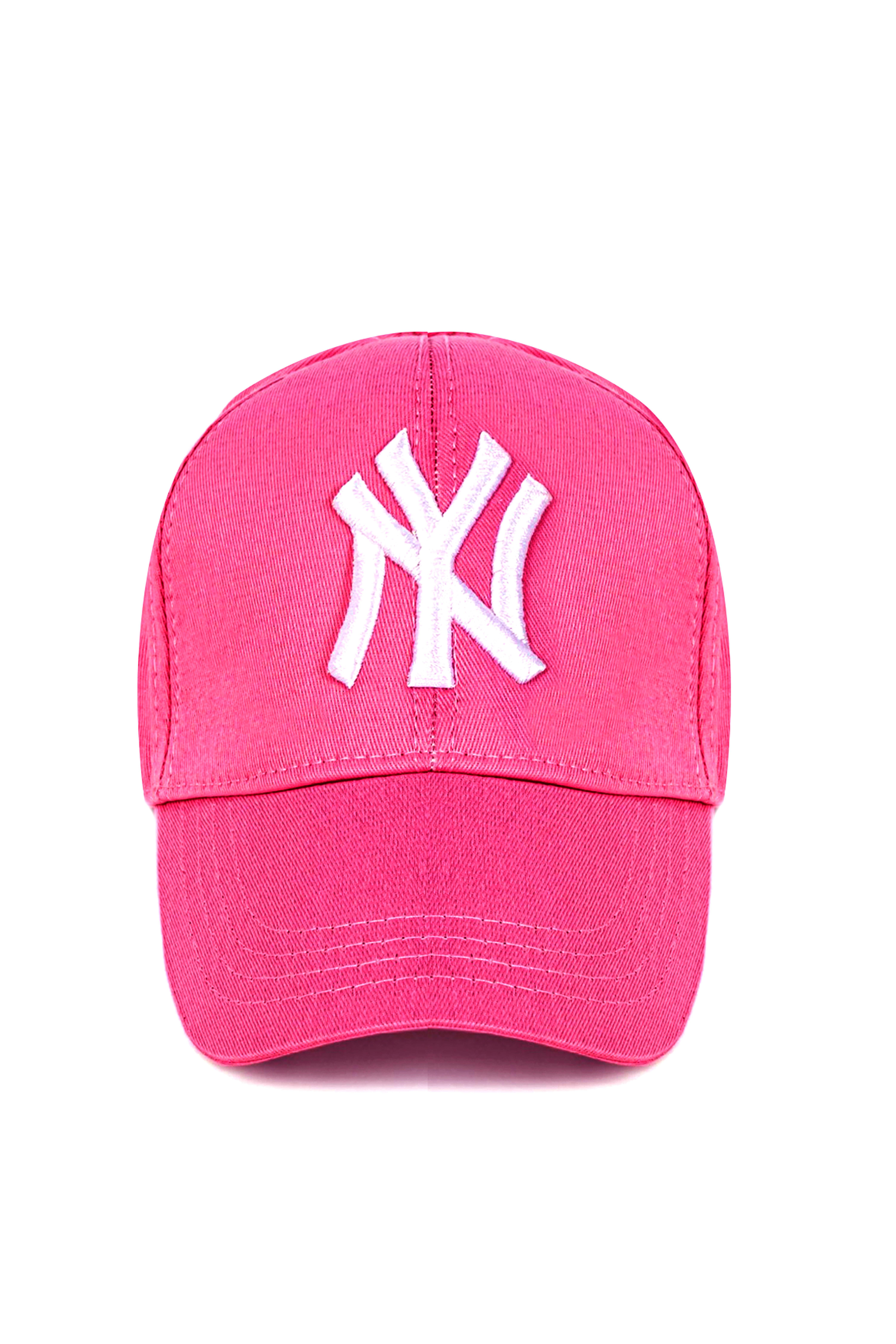  Unisex 3'lü Set Beyzbol Ny New York Şapka Fuşya-Mint-Pembe