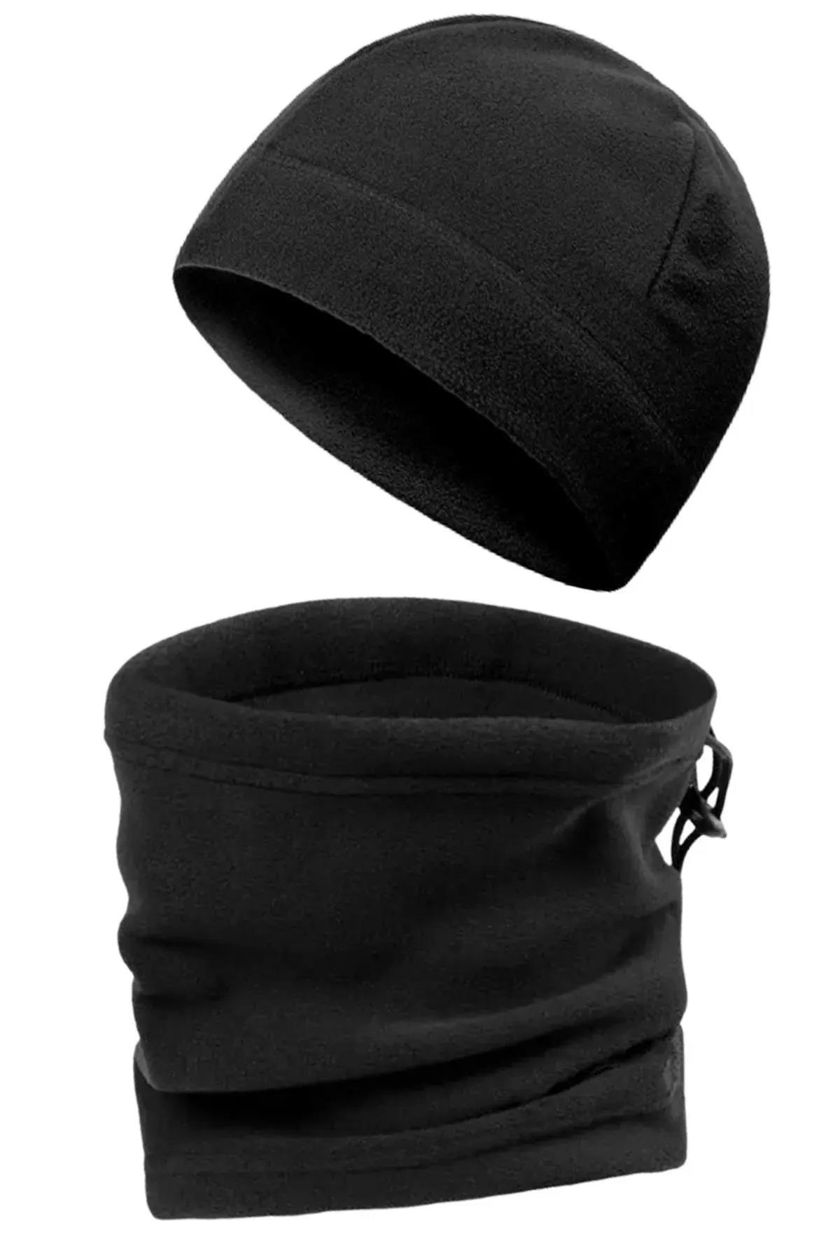 2'li Set Soğuk Geçirmez Polar Boyunluk Ve Polar Bere