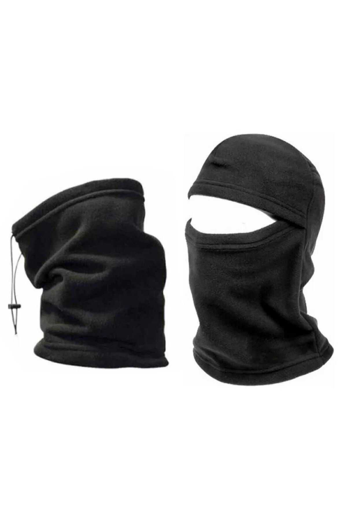 2'li Set Soğuk Geçirmez Polar Boyunluk Ve Polar Kar Maske