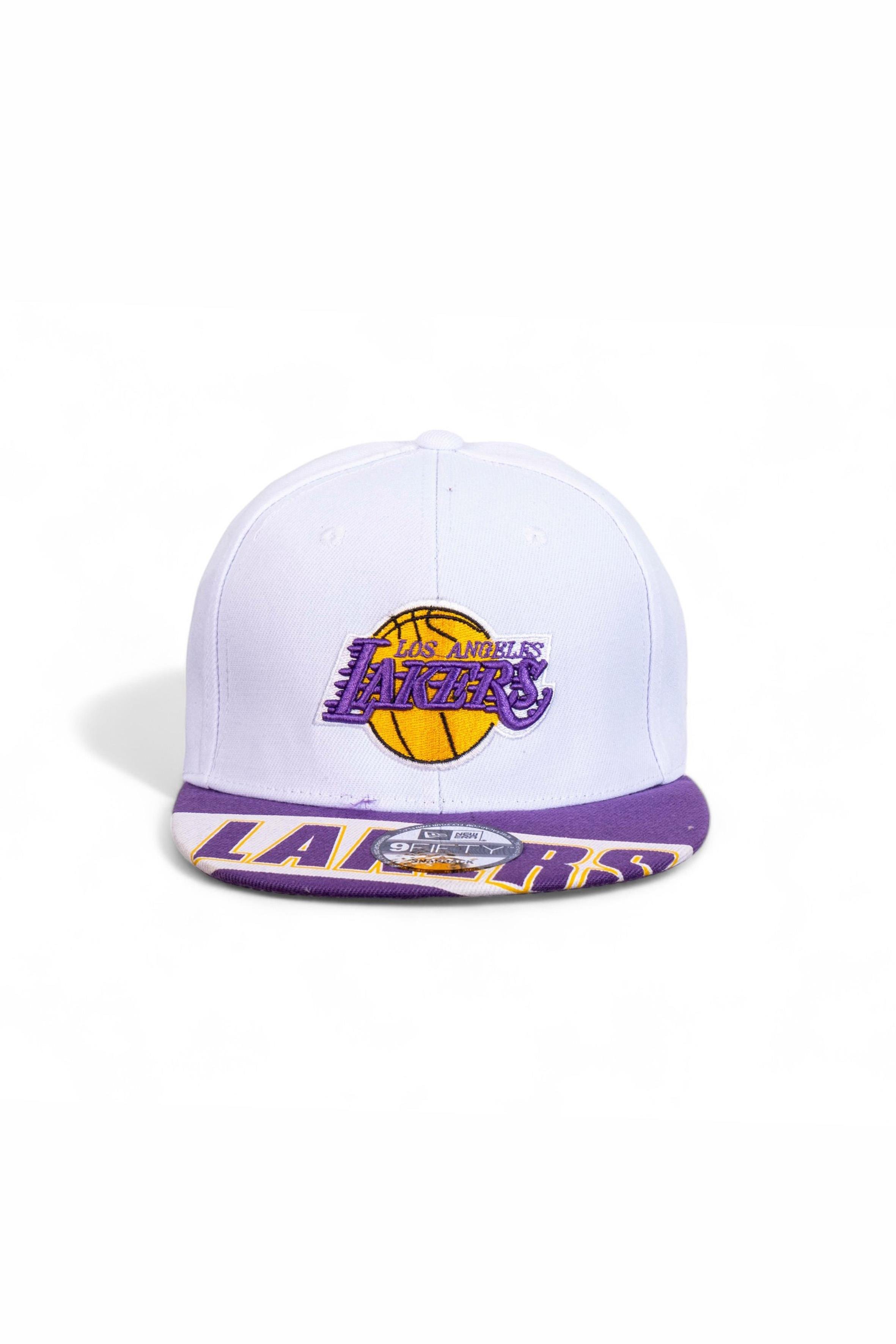 Beyaz Los Angeles Lakers Basketbol Snapback Şapka