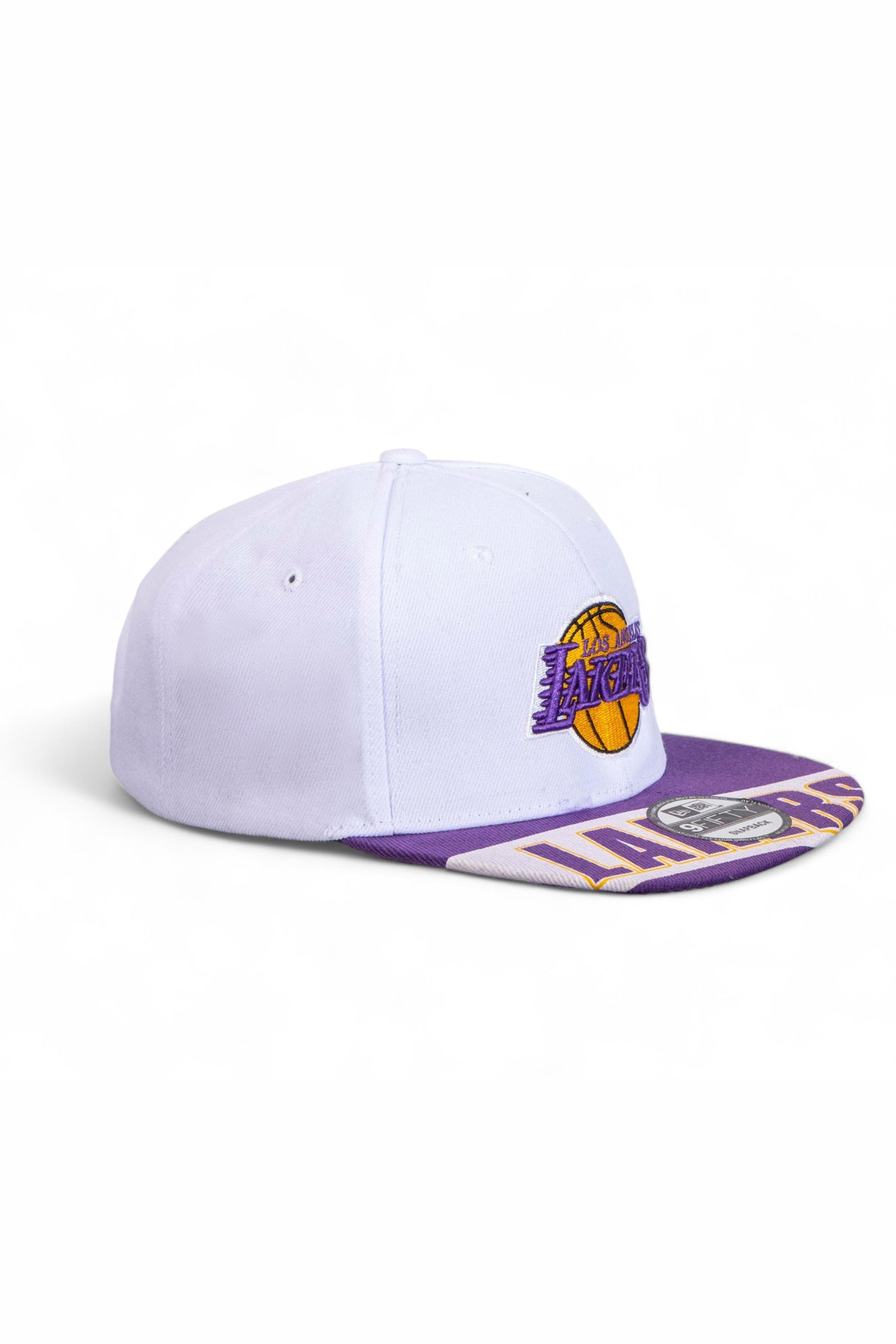 Beyaz Los Angeles Lakers Basketbol Snapback Şapka