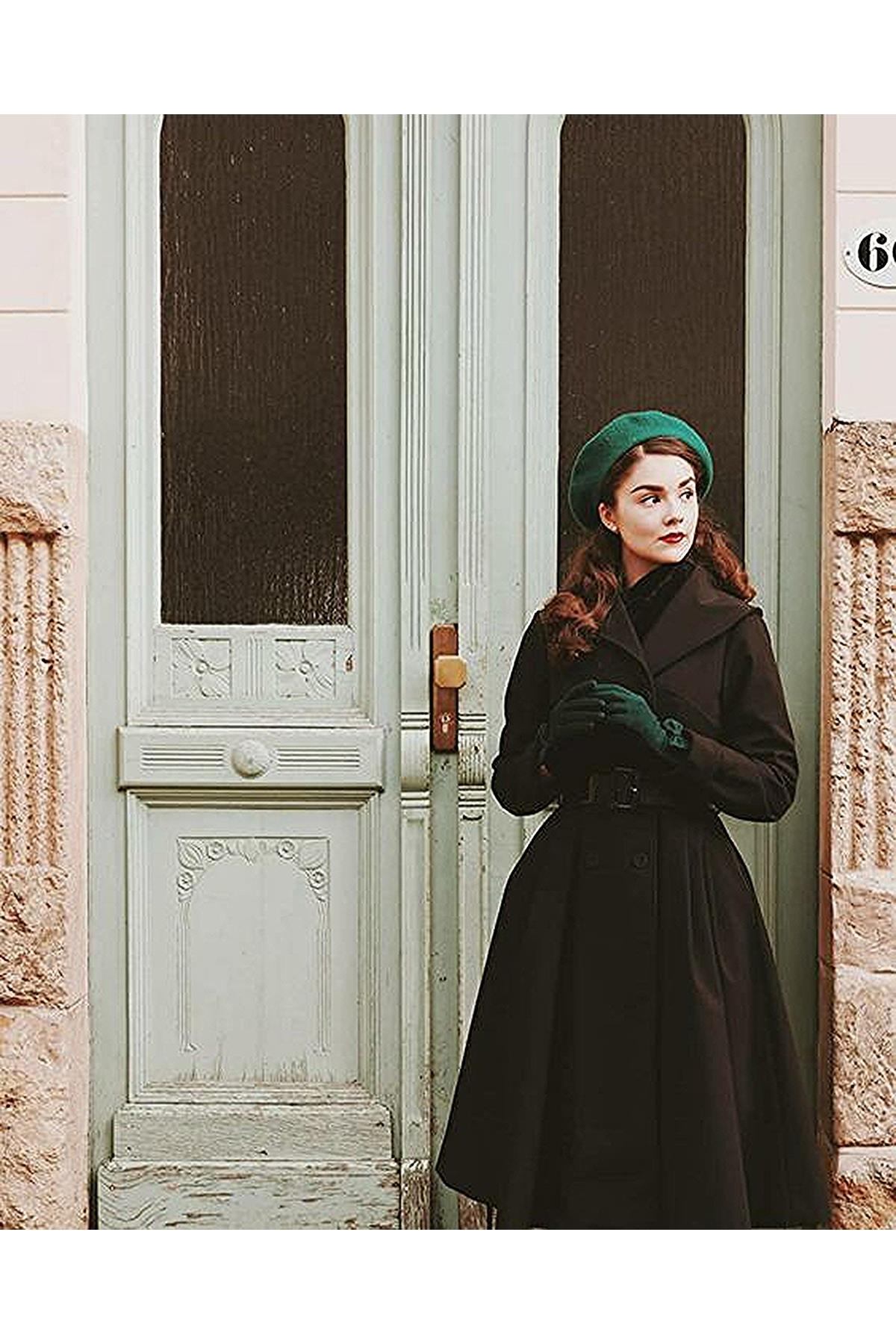 Haki Fransız Ressam Avusturalya Yünü Keçe Bere