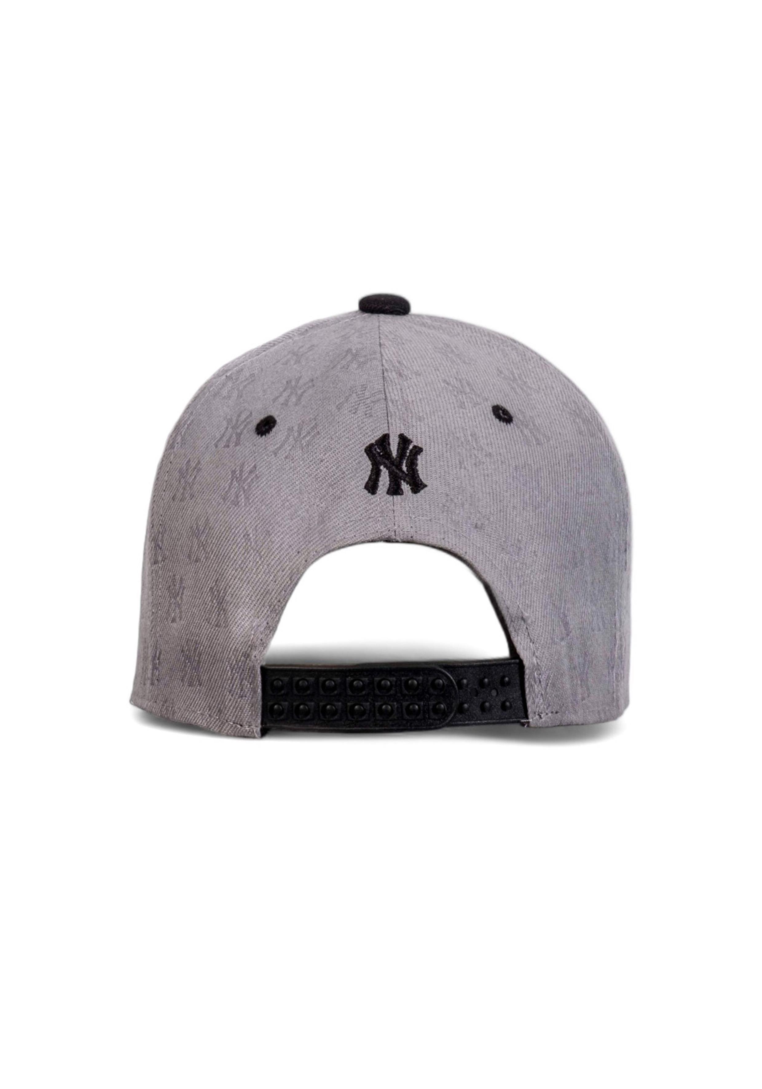 New York Dijital Baskılı Unisex Gri Snapback Şapka