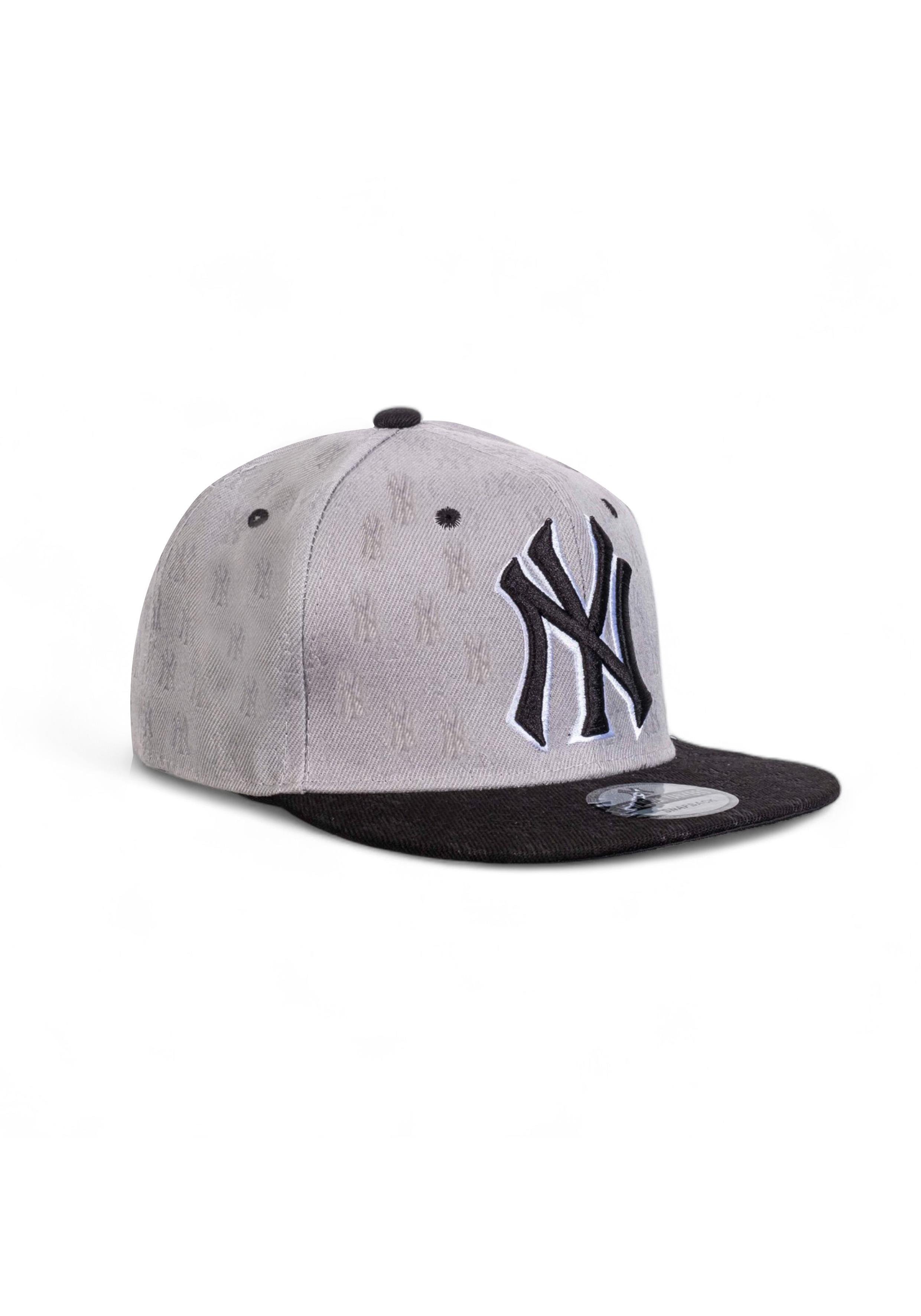 New York Dijital Baskılı Unisex Gri Snapback Şapka