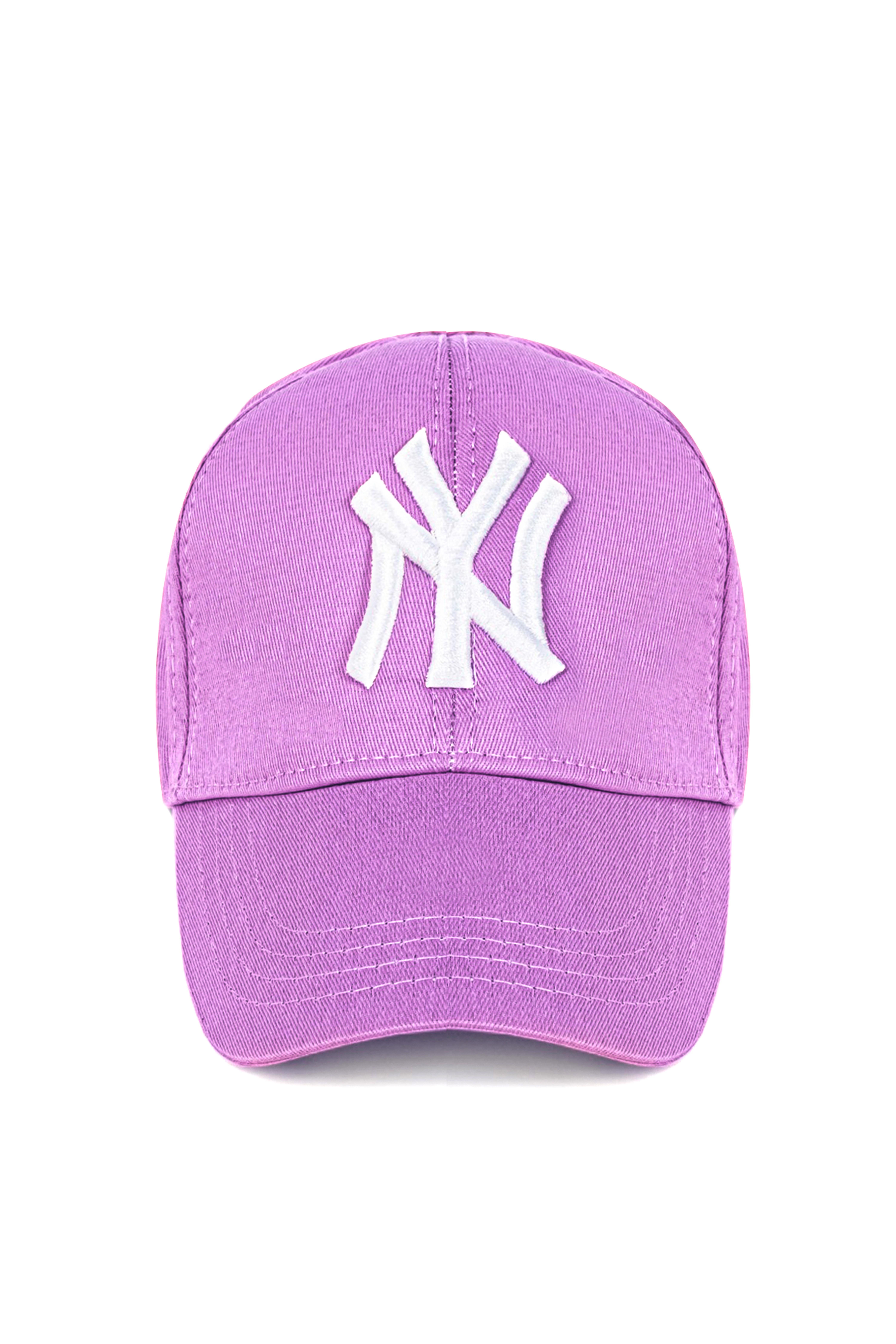 Unisex 2'li Set Pembe Ve Lila Renk Ny New York Beyzbol Şapka