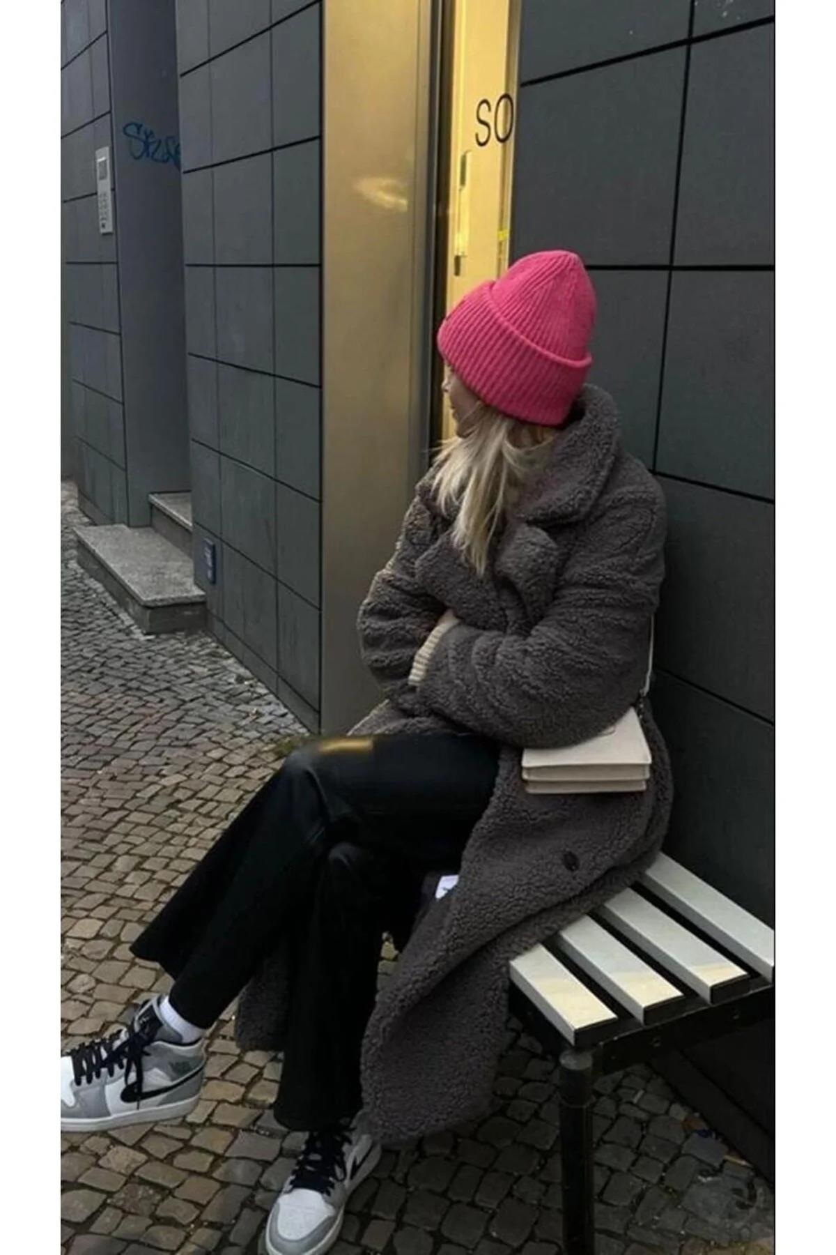Unisex Fitilli Yumuşak Basic Bere