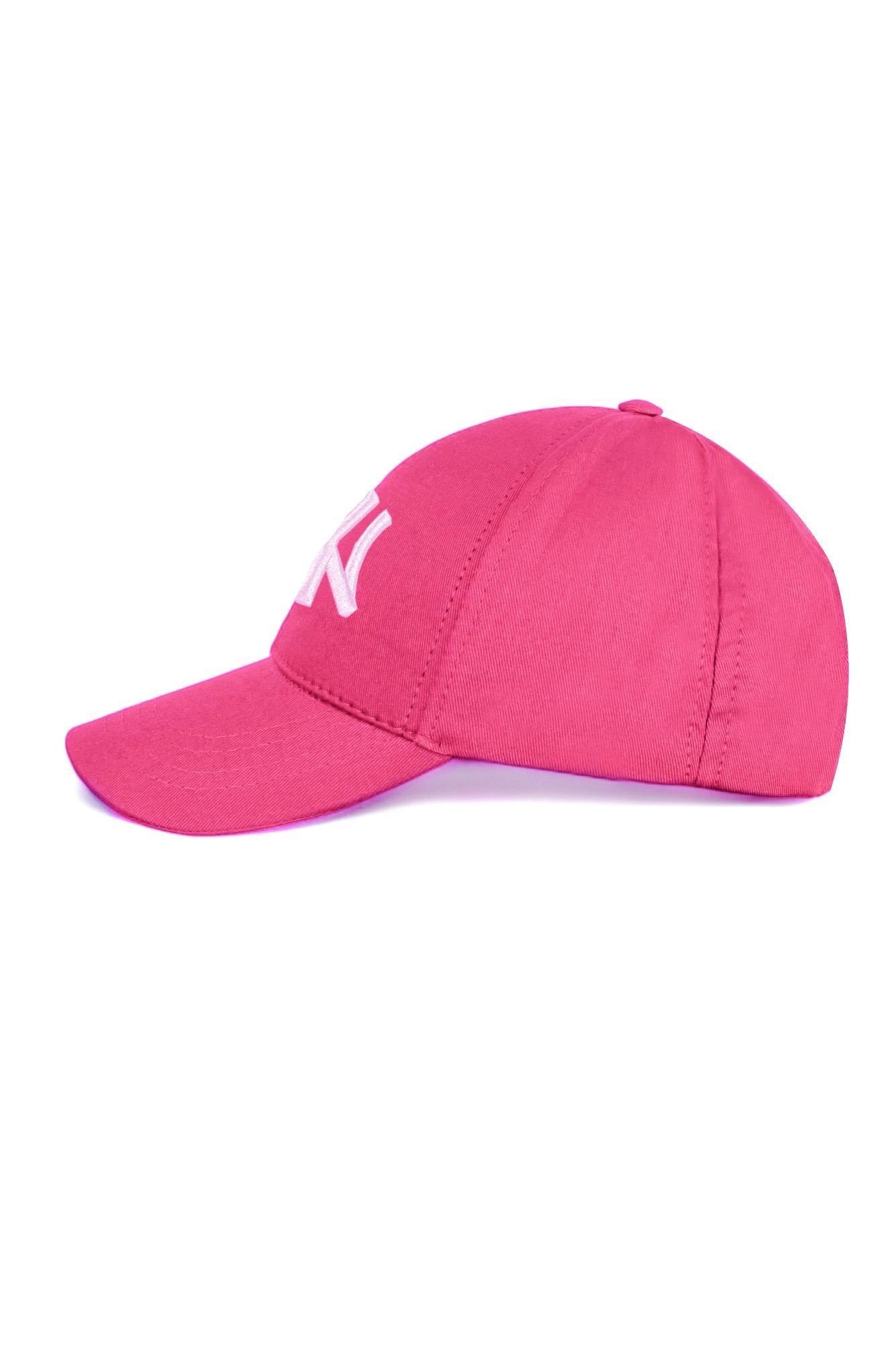Unisex Fuşya Renk Beyaz Logo Beyzbol Ny Nakışlı Şapka