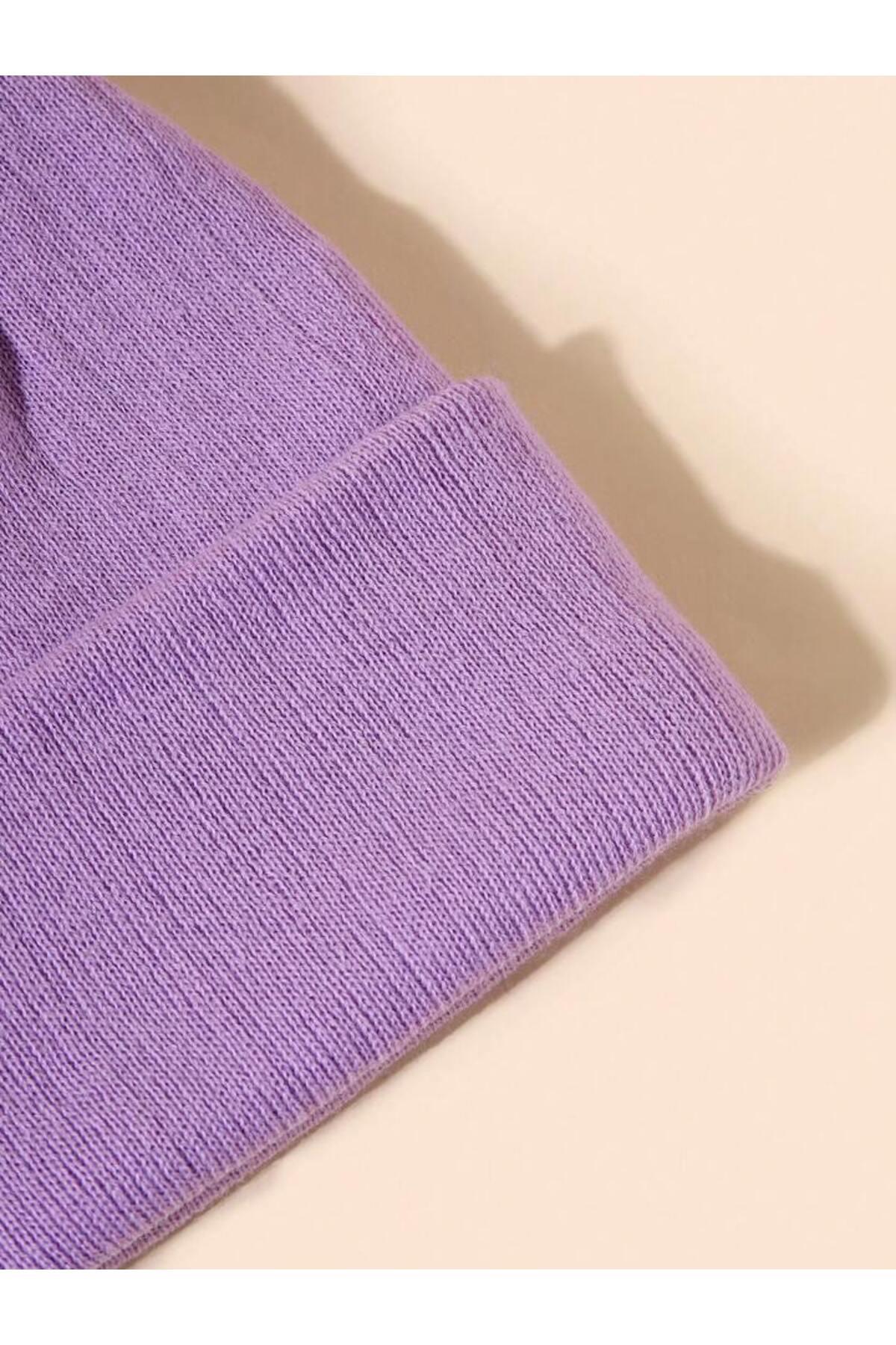Unisex Katlamalı Kışlık Örme Bere