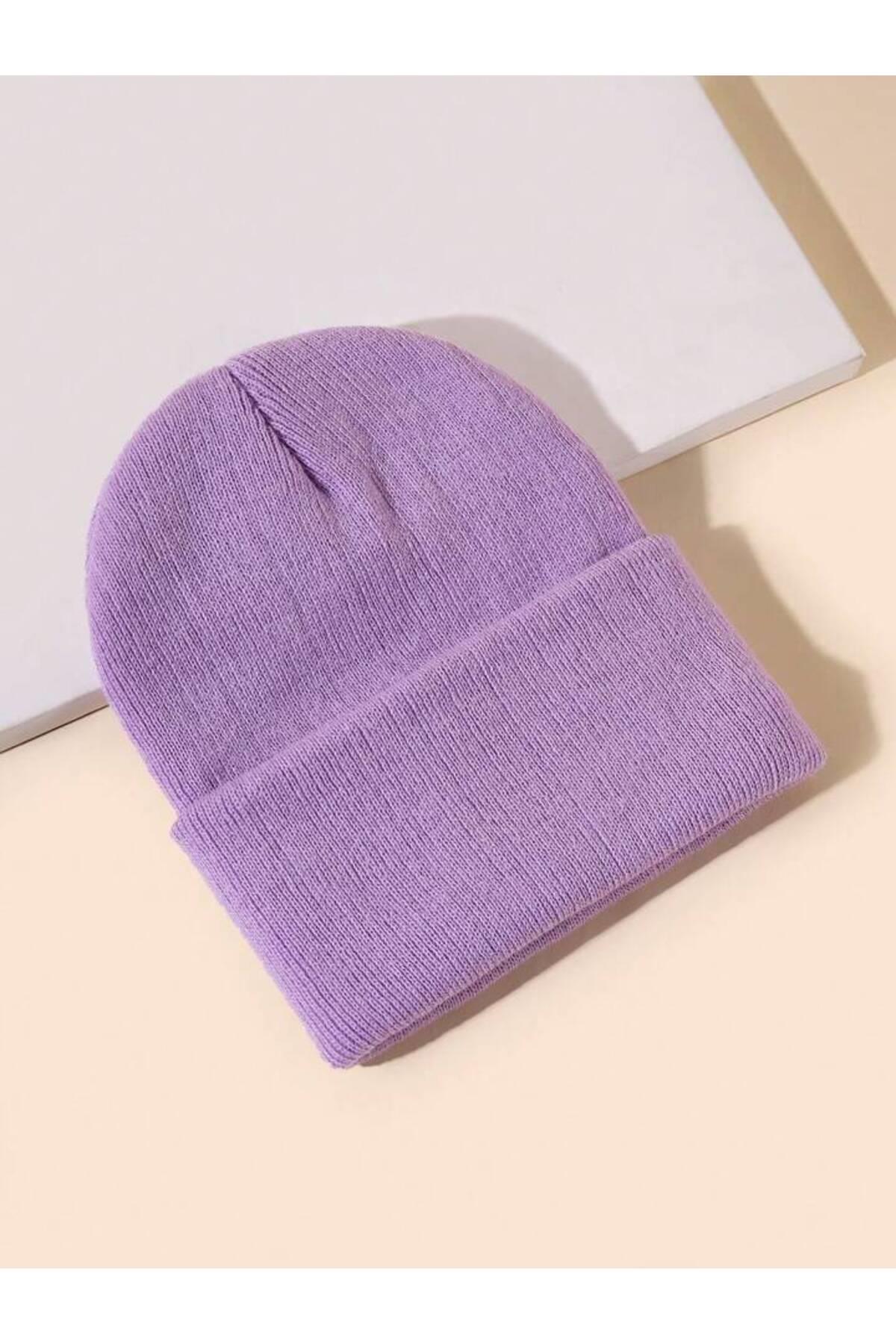Unisex Katlamalı Kışlık Örme Bere