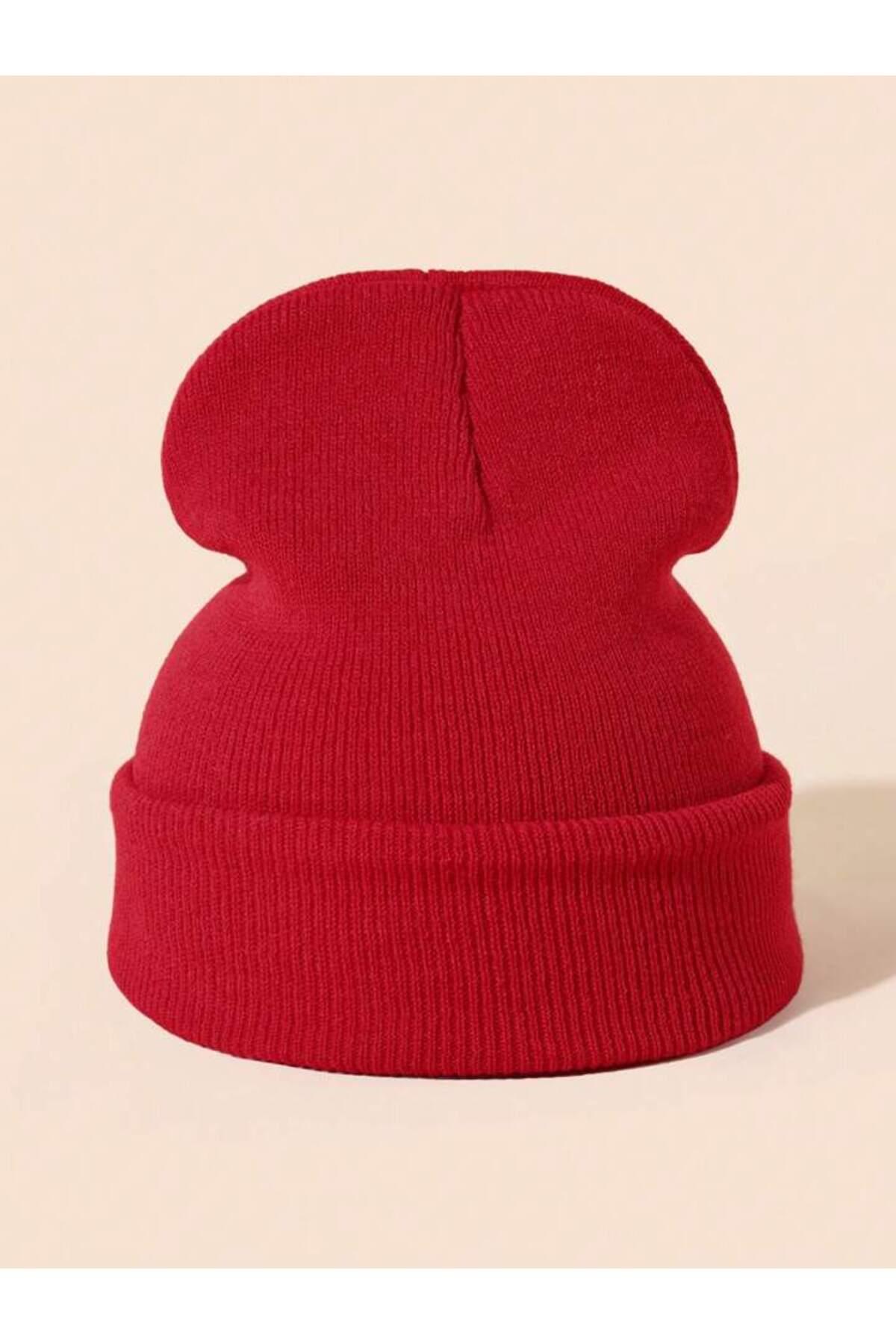 Unisex Katlamalı Kışlık Örme Bere