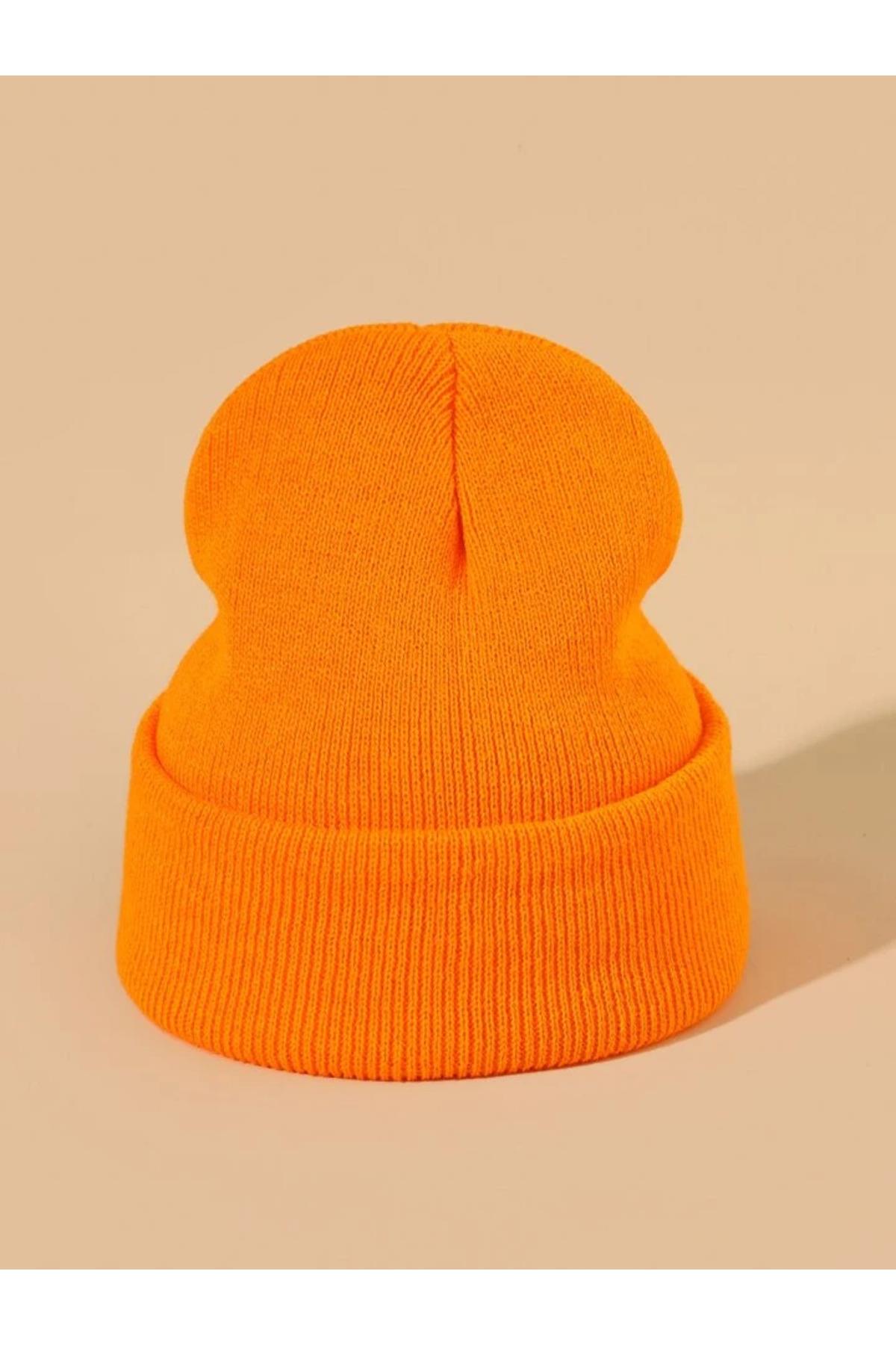 Unisex Katlamalı Kışlık Örme Bere