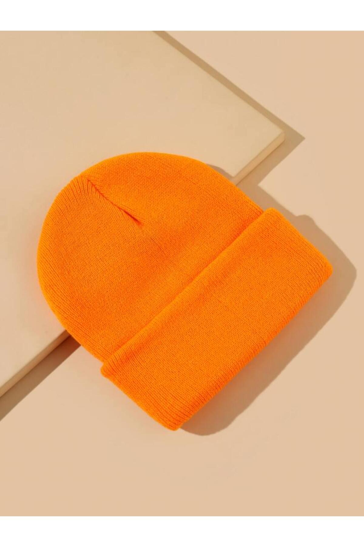 Unisex Katlamalı Kışlık Örme Bere