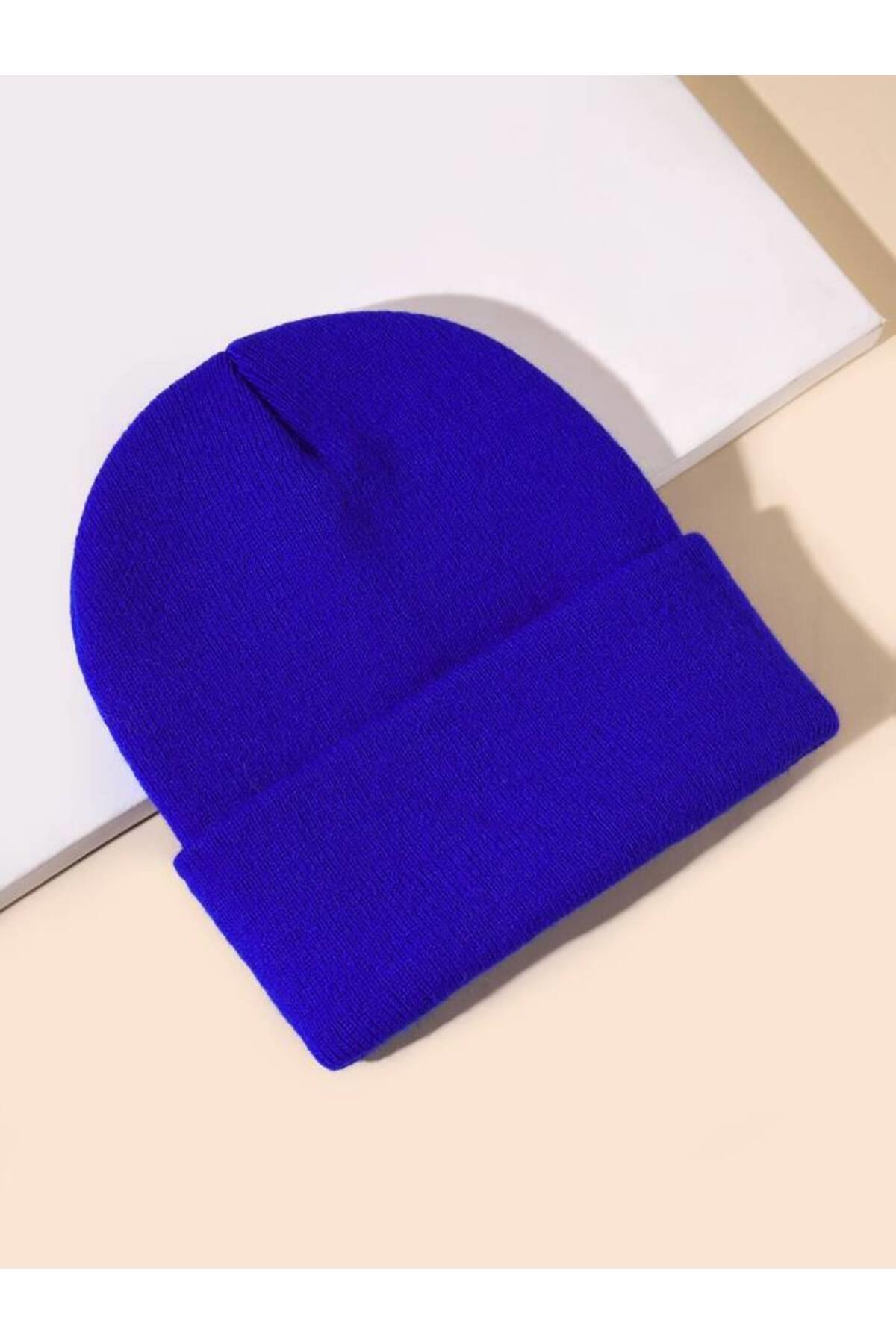 Unisex Katlamalı Kışlık Örme Bere