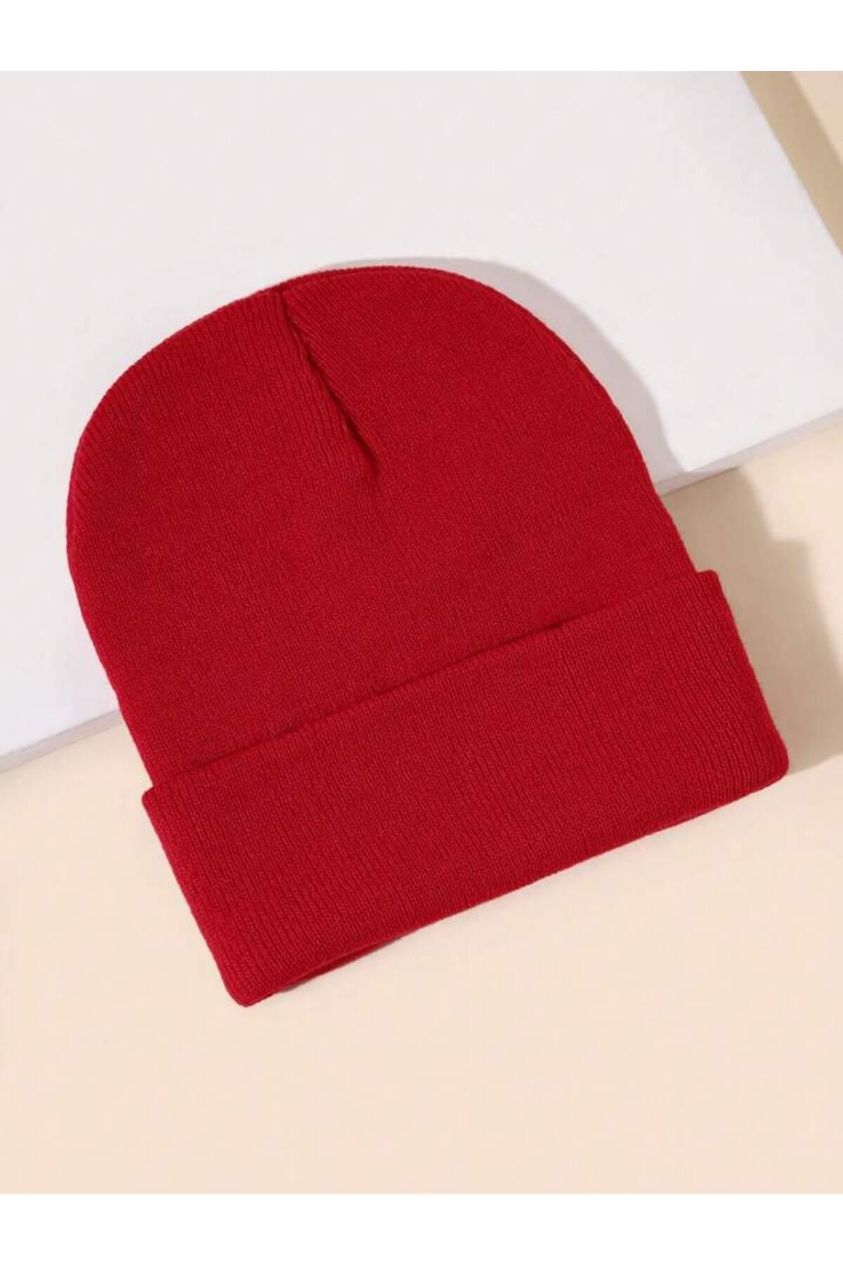 Unisex Katlamalı Kışlık Örme Bere