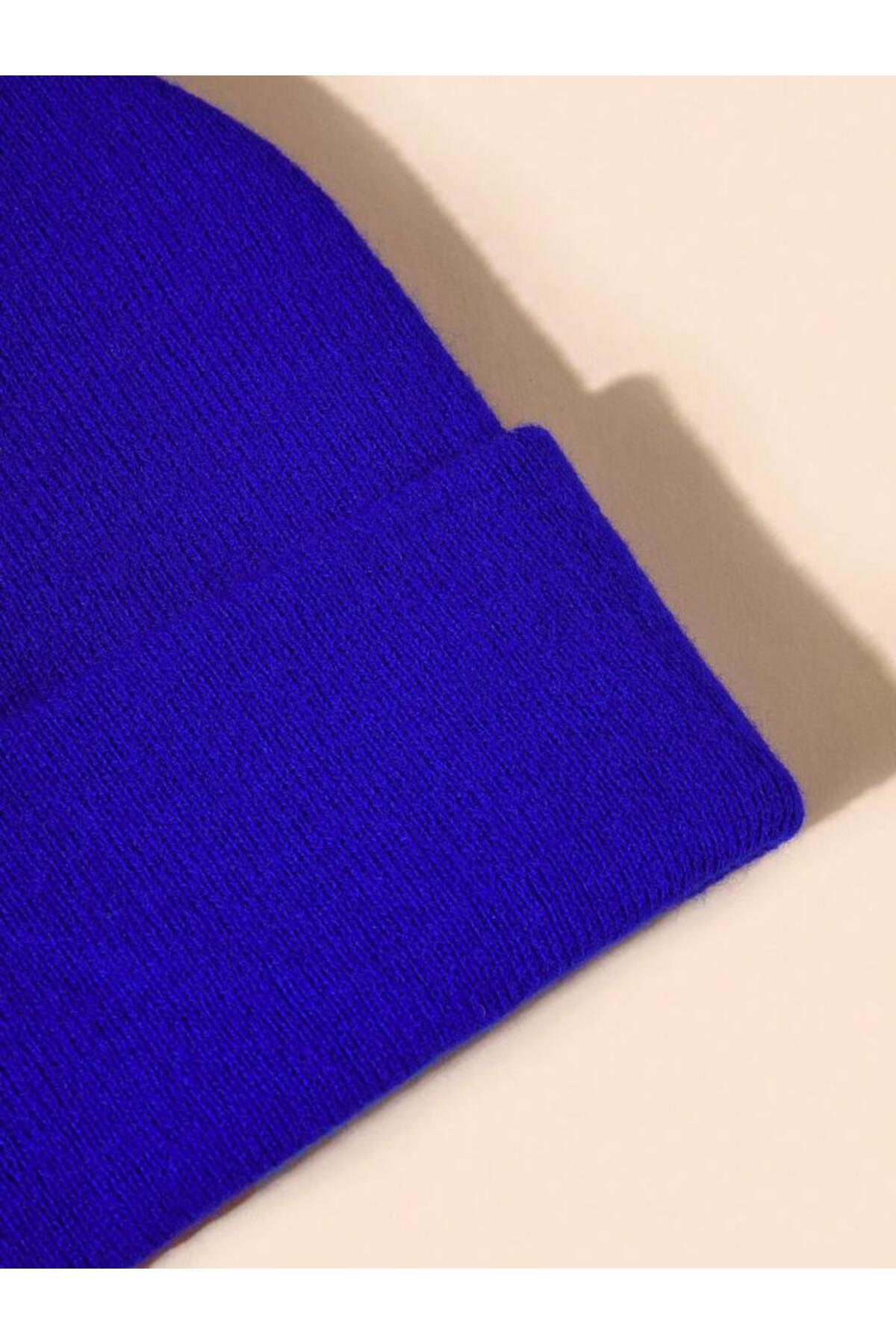 Unisex Katlamalı Kışlık Örme Bere