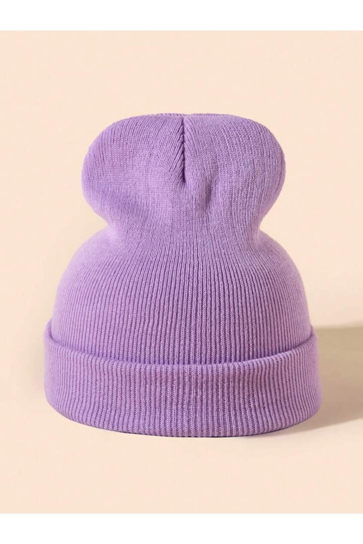 Unisex Katlamalı Kışlık Örme Bere
