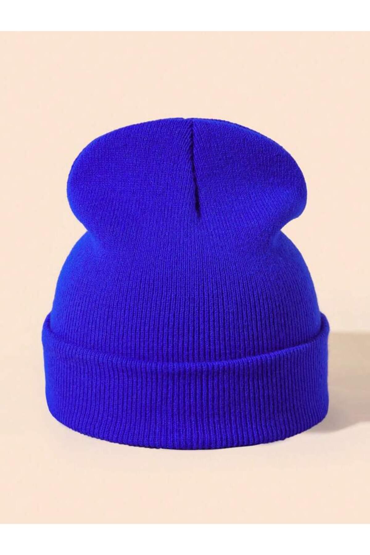 Unisex Katlamalı Kışlık Örme Bere