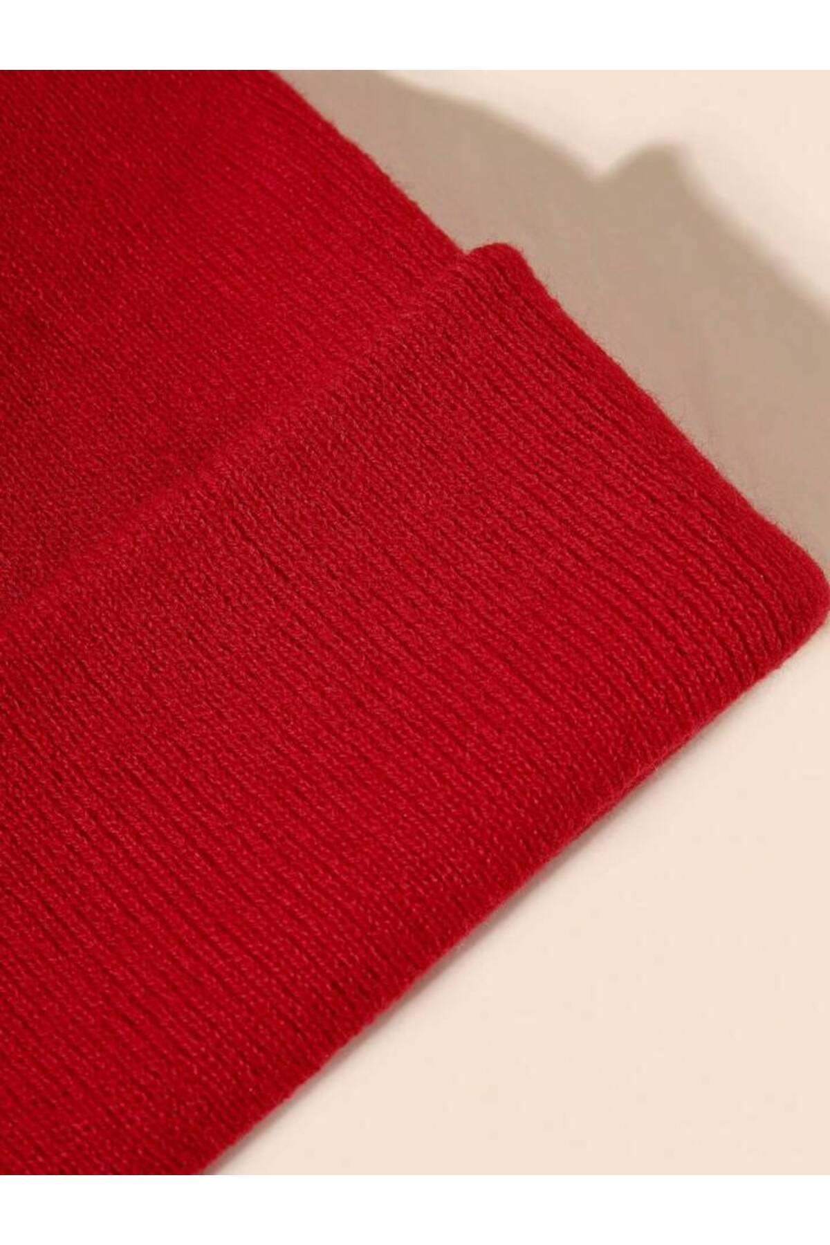 Unisex Katlamalı Kışlık Örme Bere