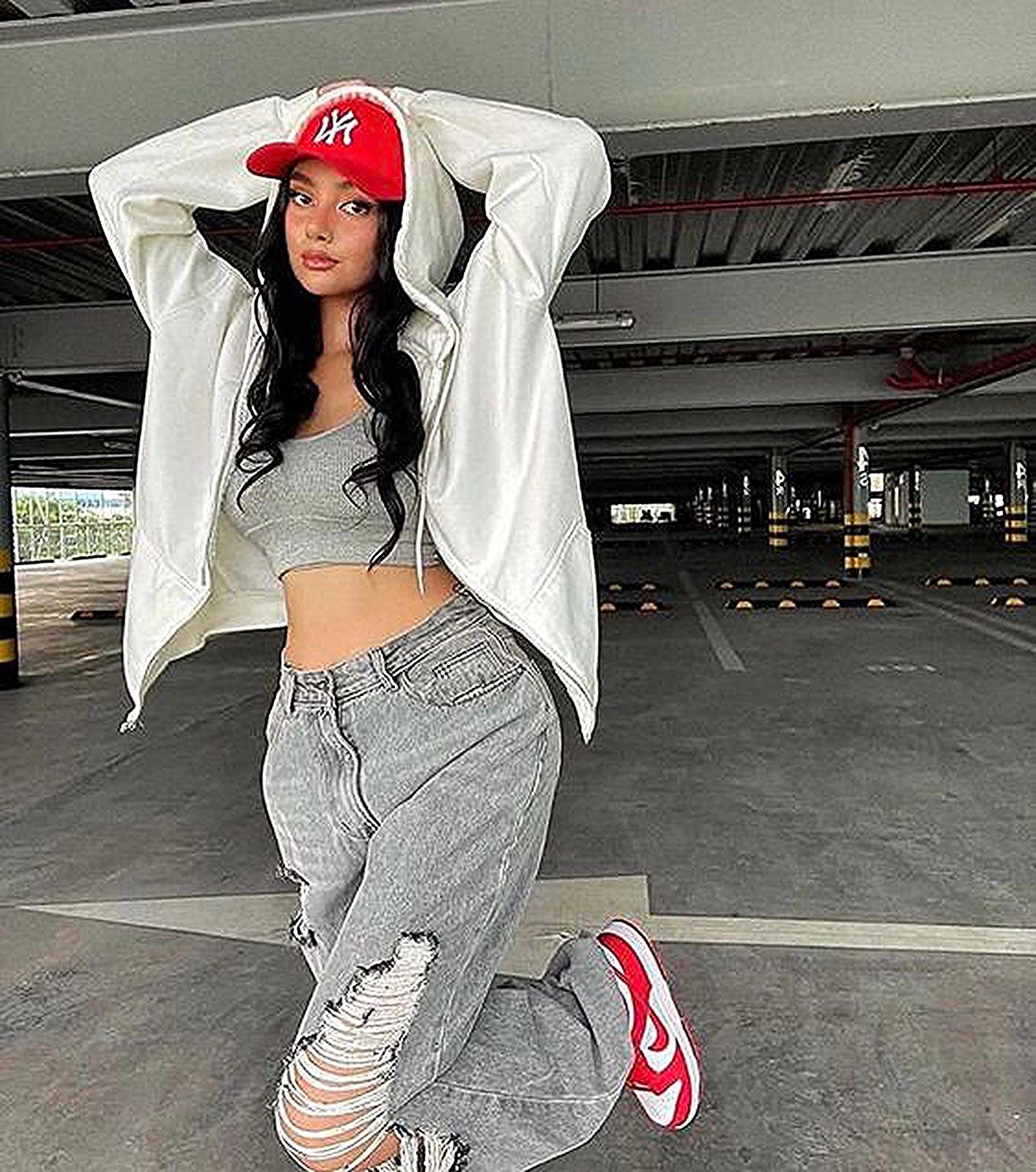 Unisex Kırmızı Renk Beyaz  Logo Beyzbol Ny New York Şapka
