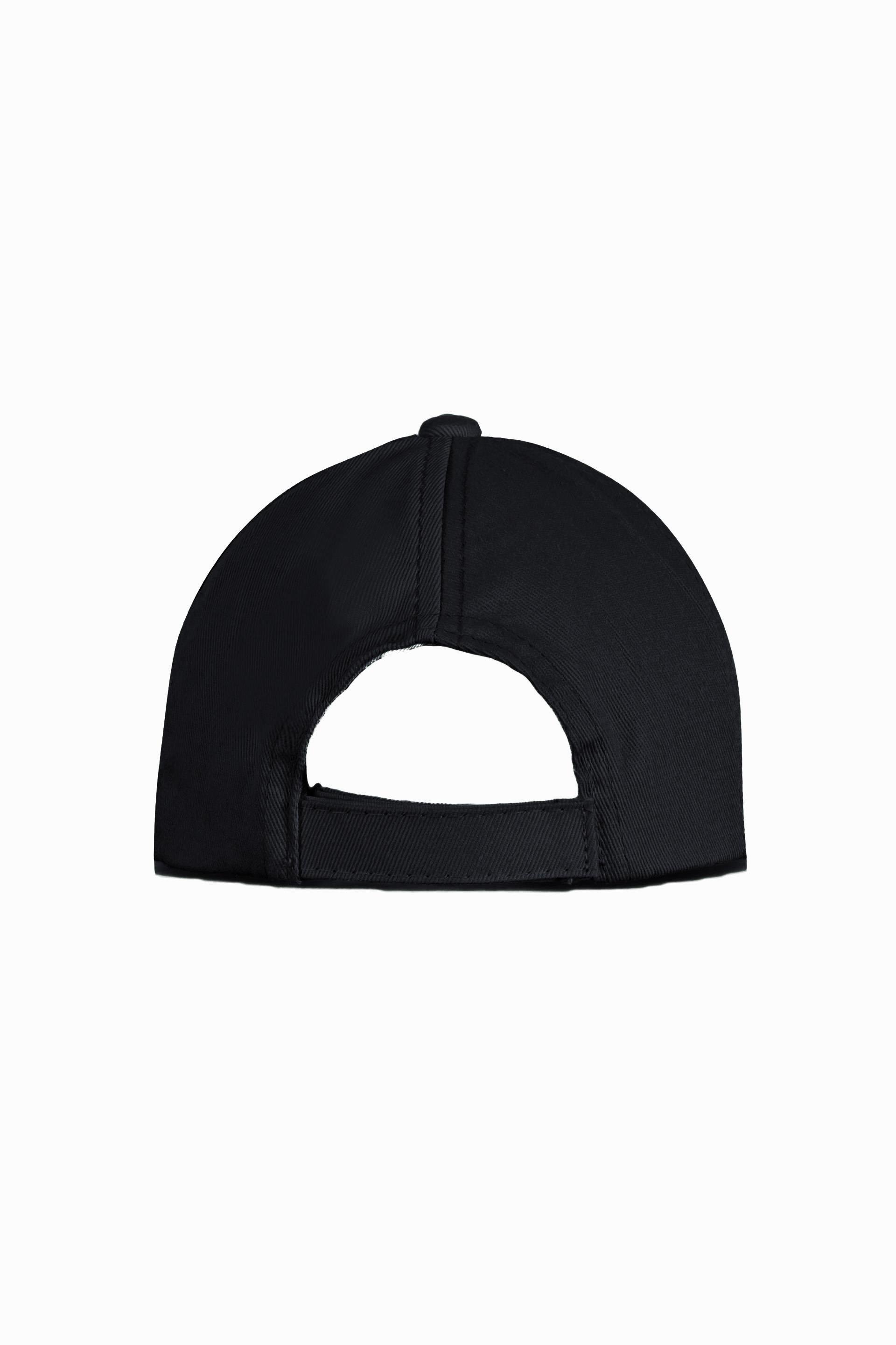 Unisex Siyah Renk Siyah Logo Beyzbol Ny Nakışlı Şapka