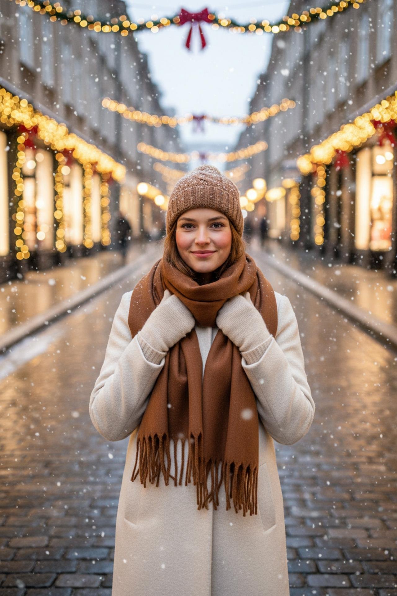 Yumuşak Dokulu Püsküllü  Atkı Şal