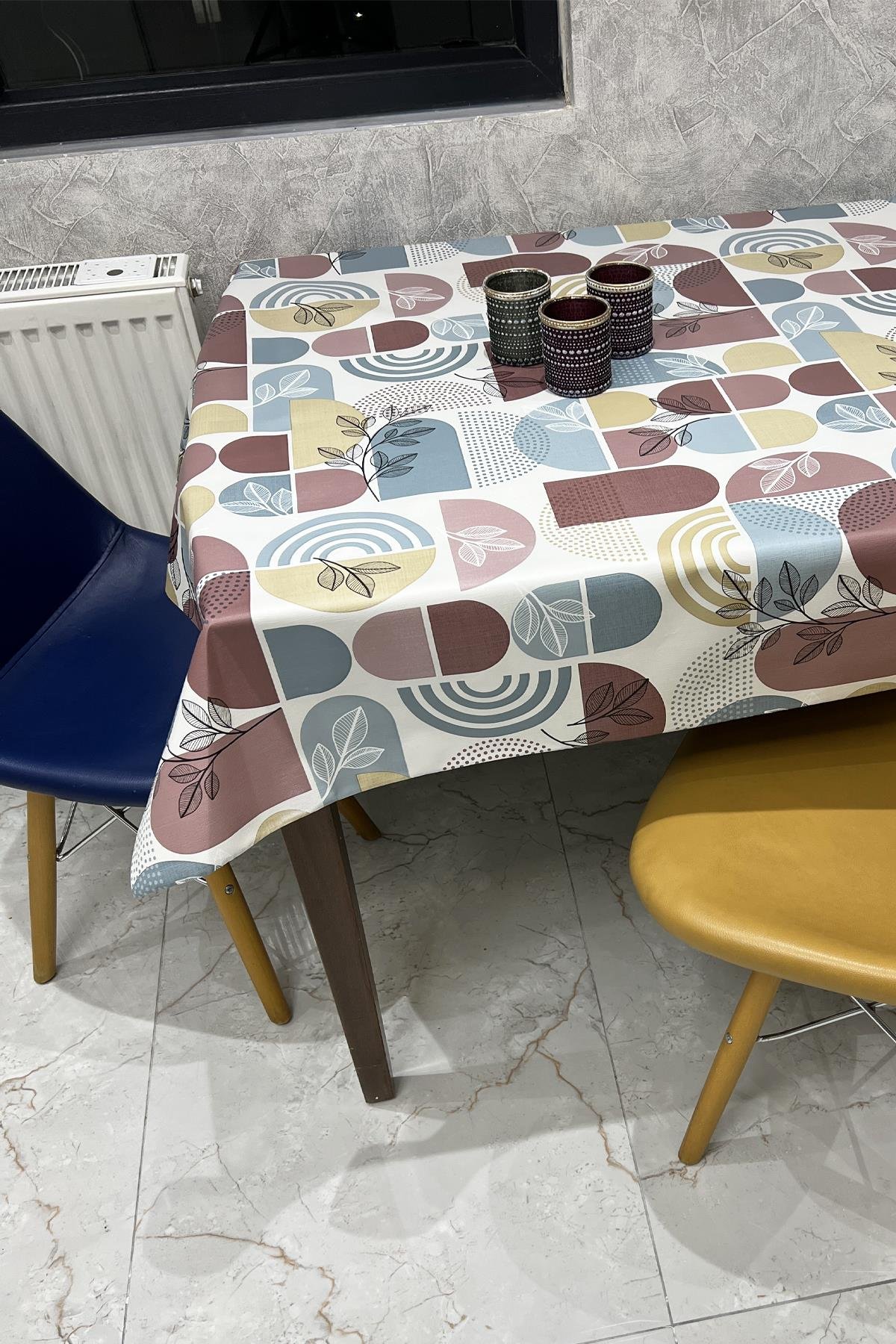 Pvc elyaf tabanlı Silinebilir Muşamba Masa Örtüsü_1239