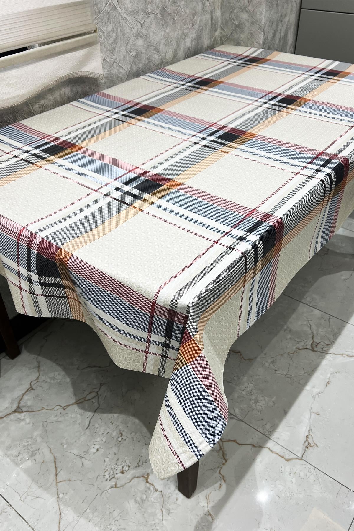 Pvc elyaf tabanlı Silinebilir Muşamba Masa Örtüsü_Ekose_1120
