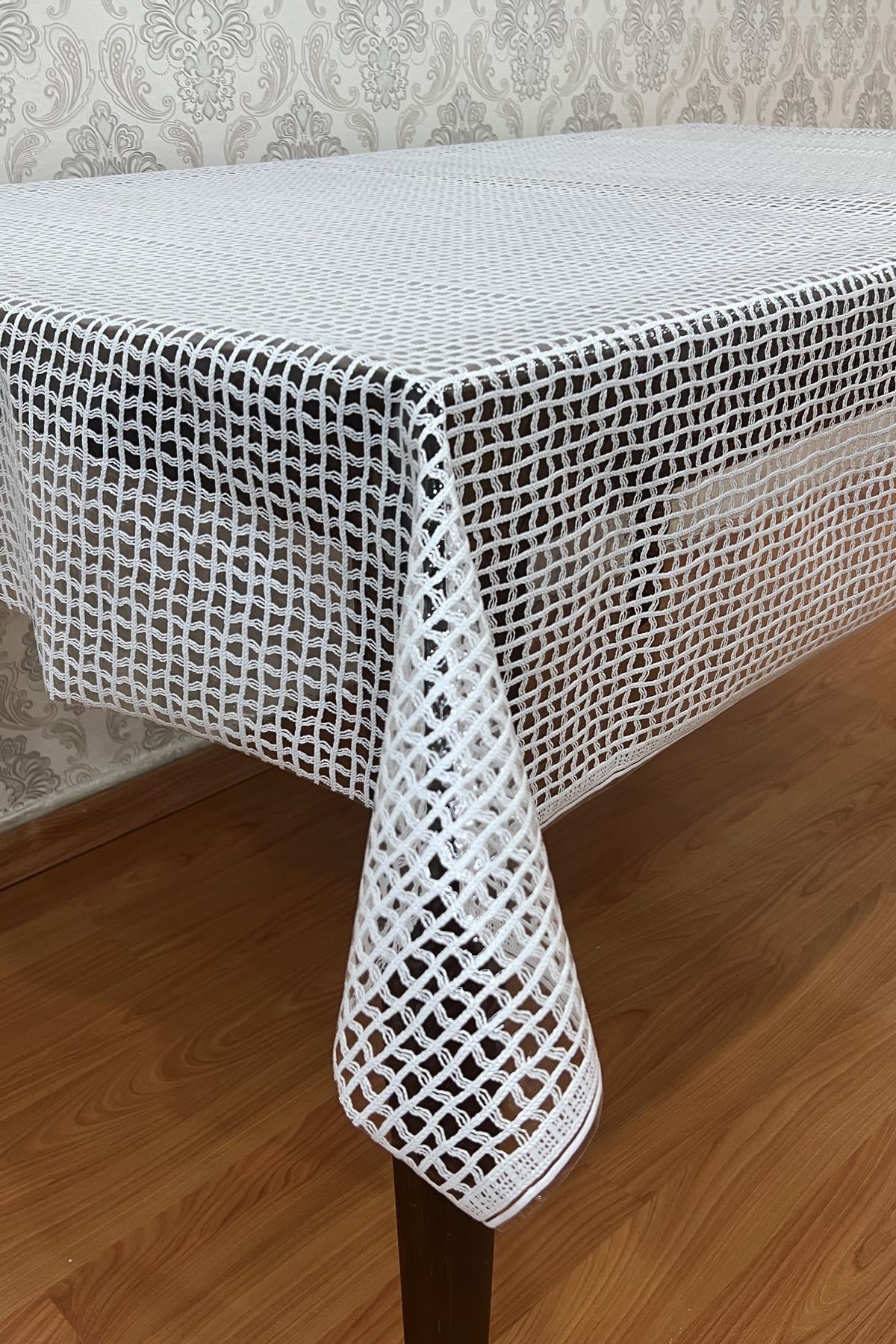 Pvc Şeffaf kaplamalı masa örtüsü Hasır_1032-B