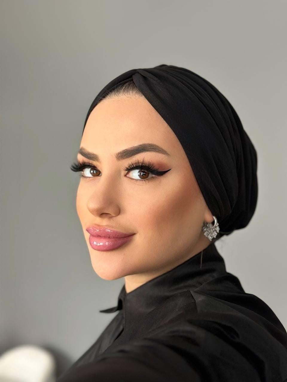 DRAPE BONE DOLGUSUZ SİYAH
