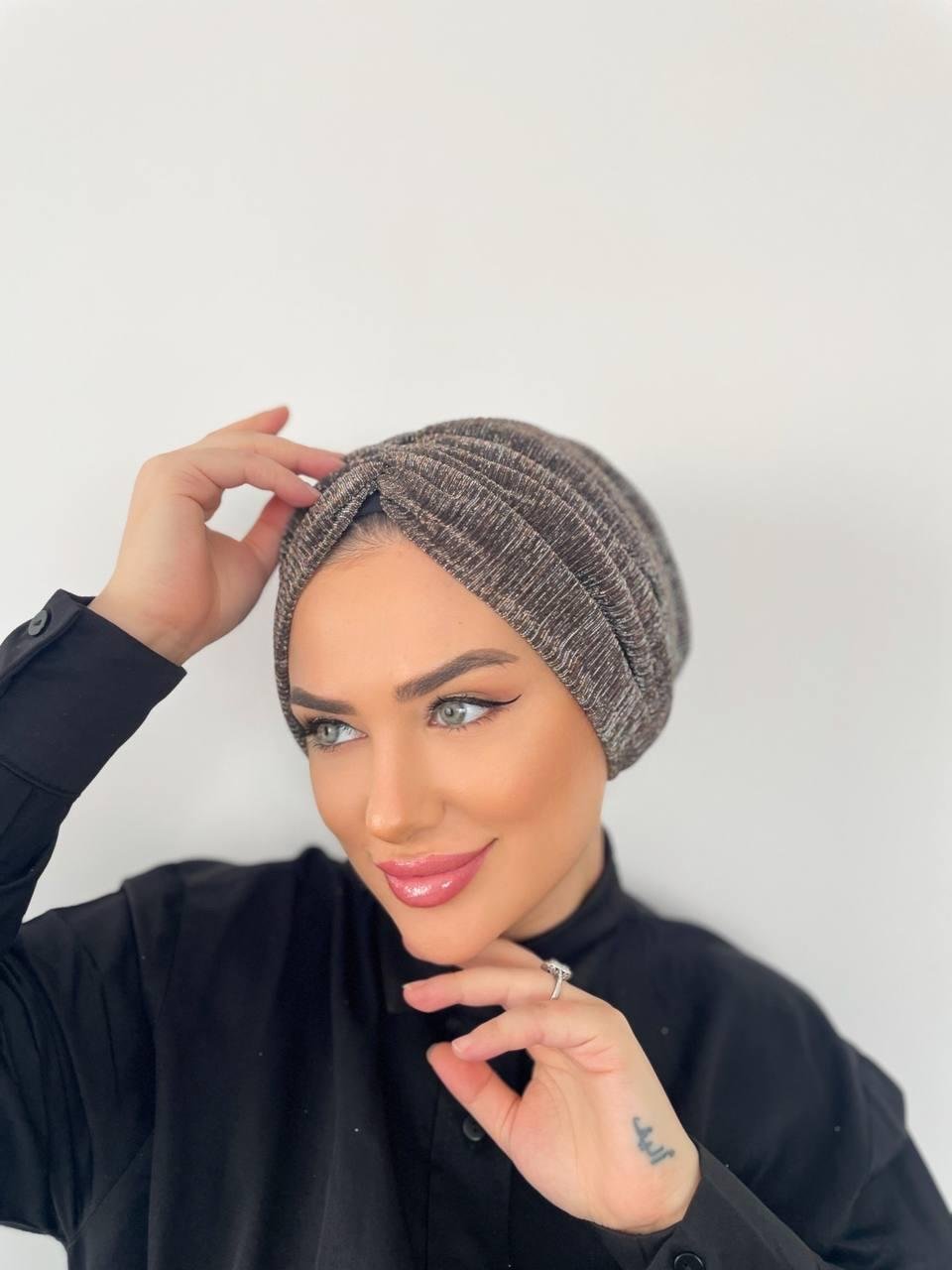 DRAPE DOLGULU BONE SİMLİ KAHVE