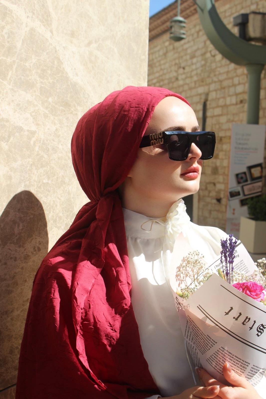 BAMBU KRAŞ ŞAL AÇIK BORDO