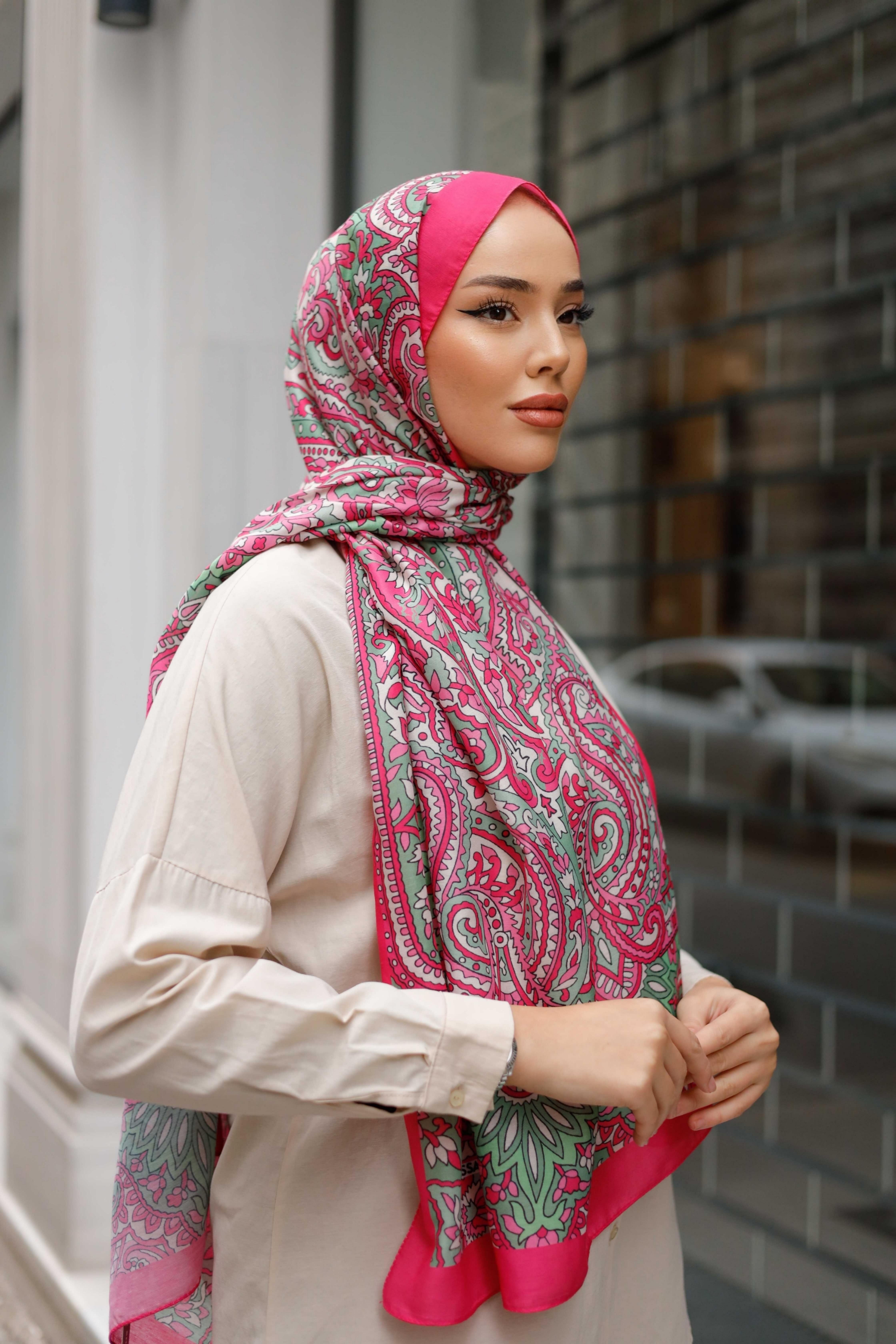 ETNİK DESEN LOTUS FUŞYA