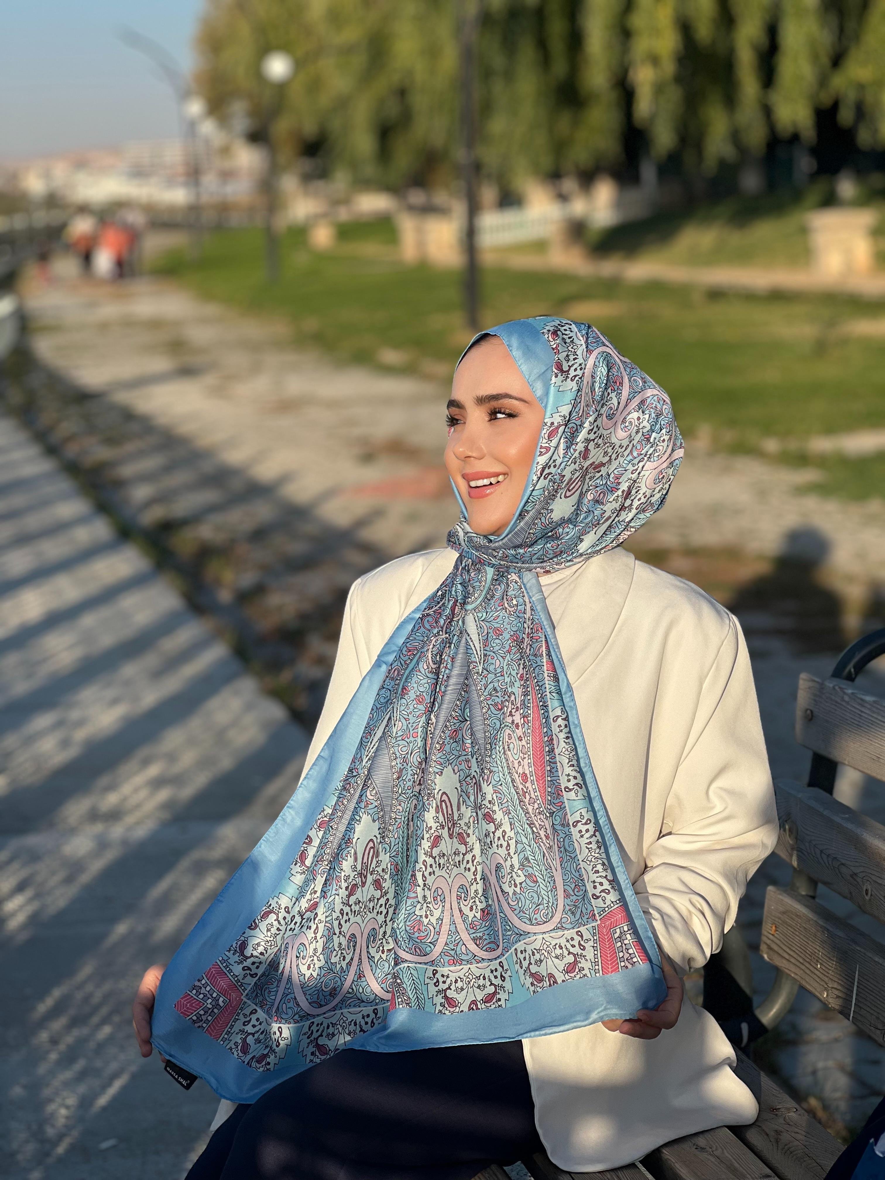 ETNİK DESEN QUEEN BUZ MAVİ