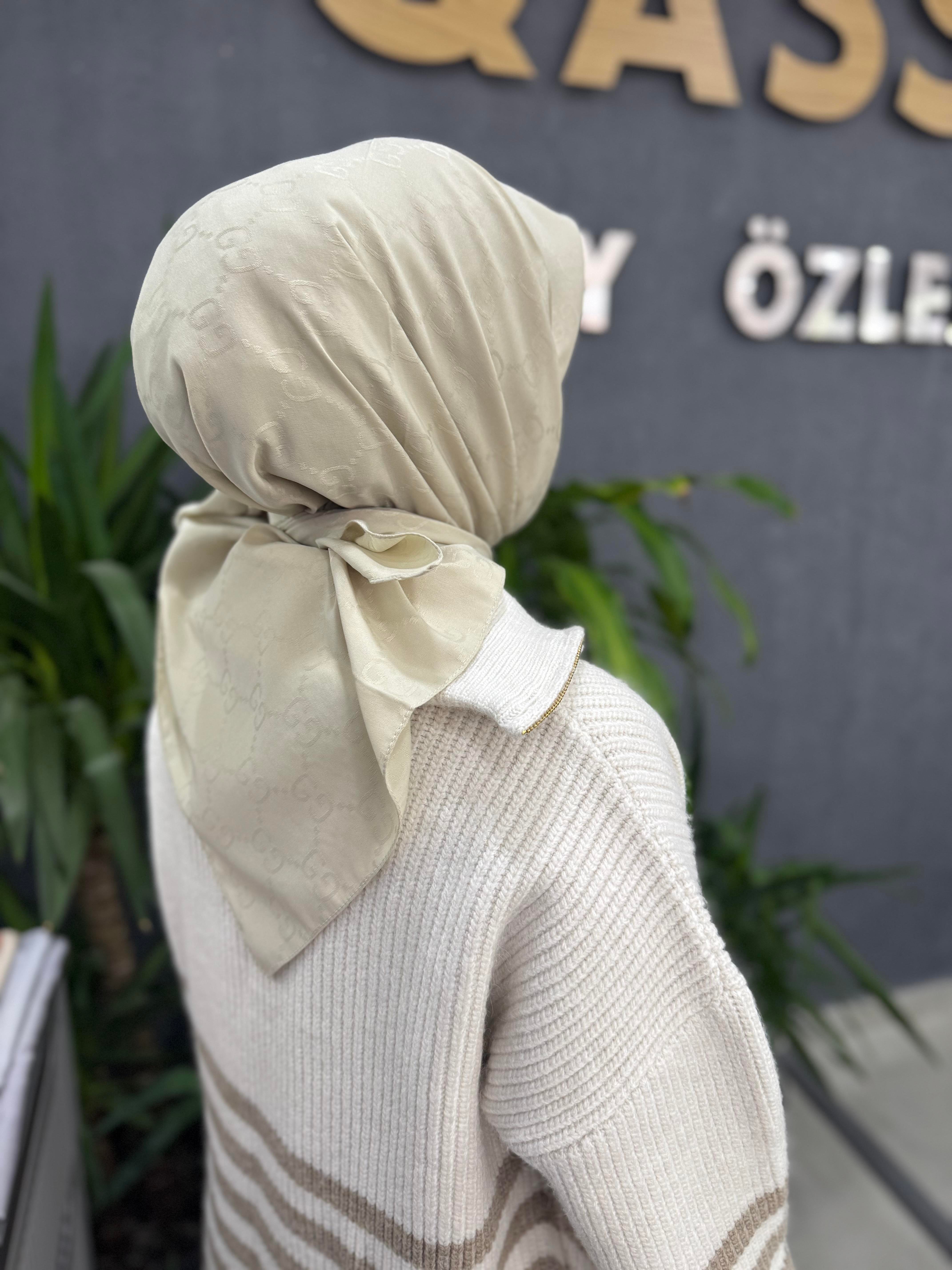 G DESEN EŞARP BEJ