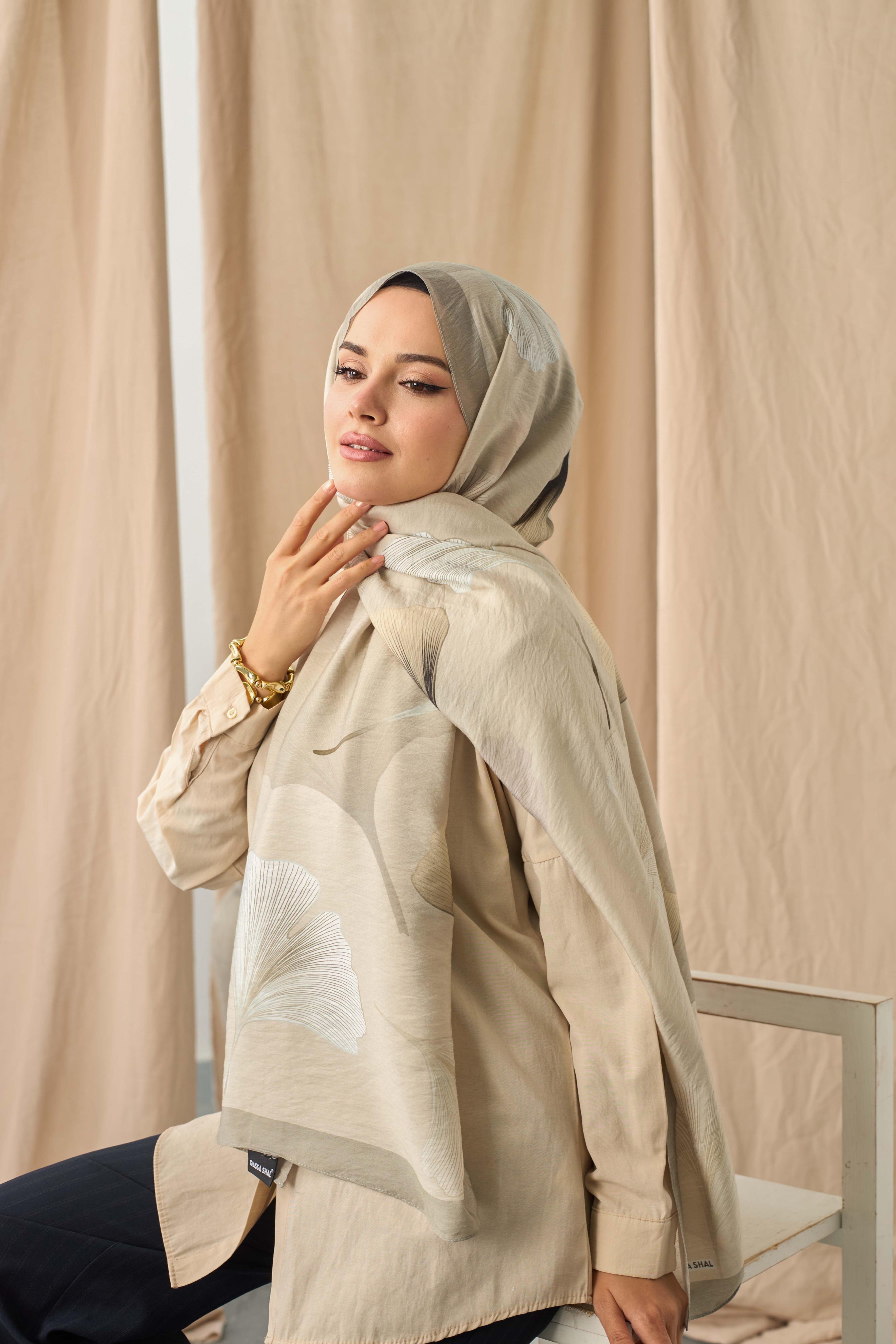 MODAL ŞAL FREZYA BEJ